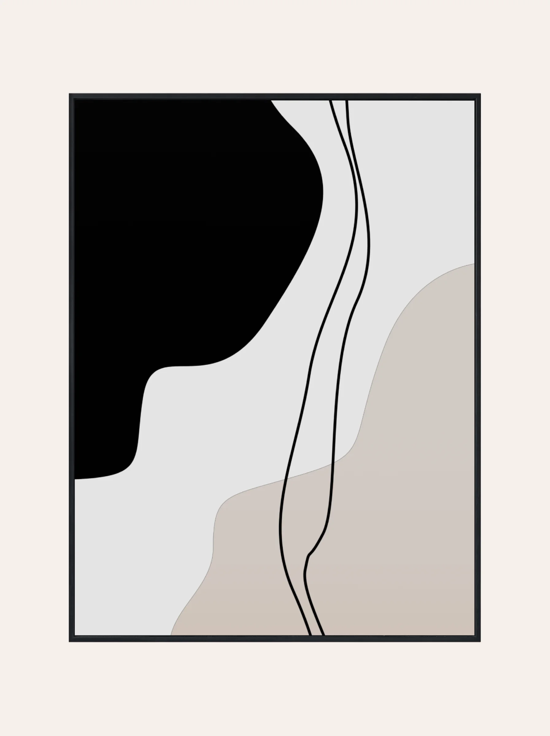 Plakat Beżowa Abstrakcja Nr. 1