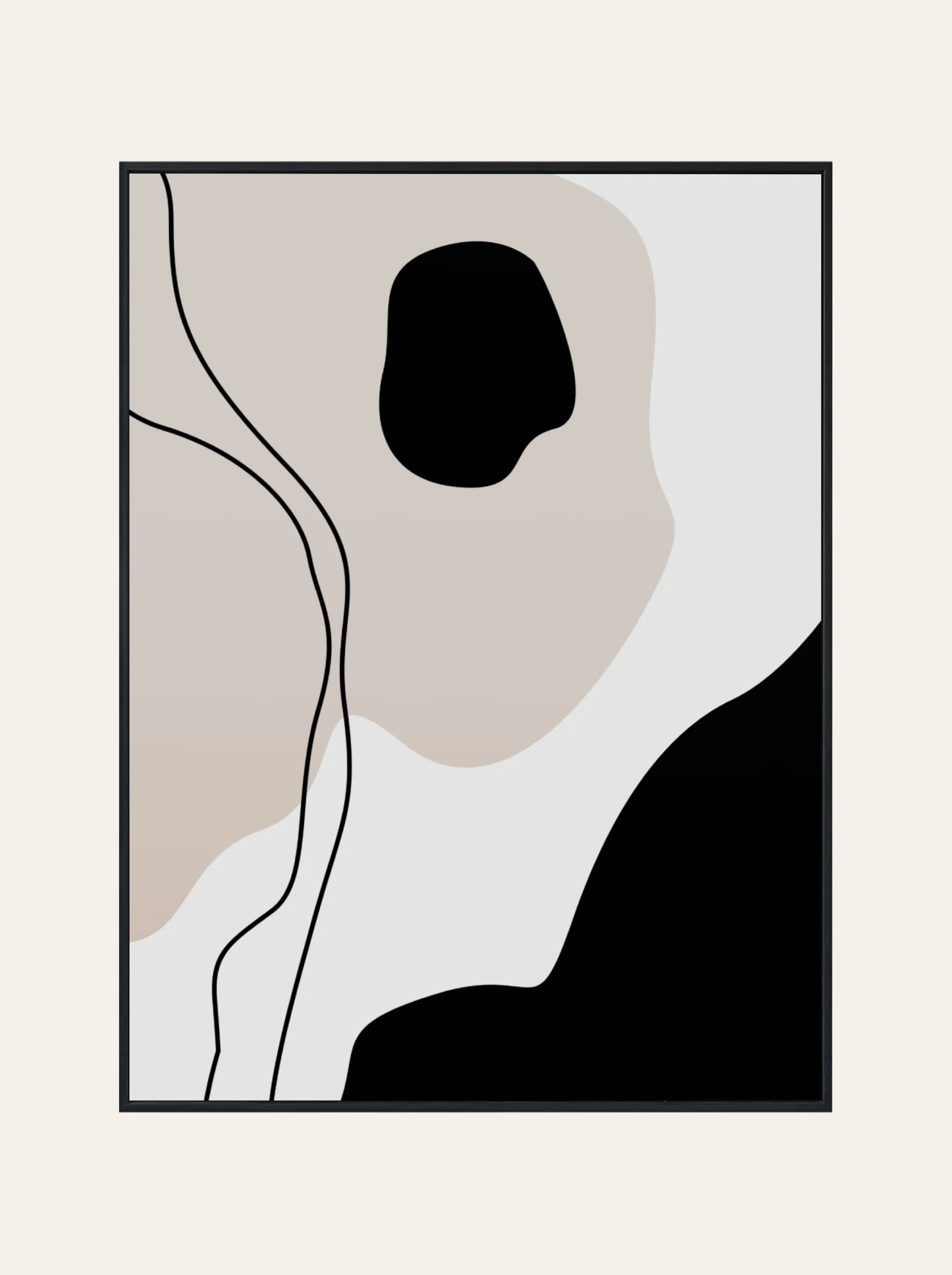 Plakat Beżowa Abstrakcja Nr. 2