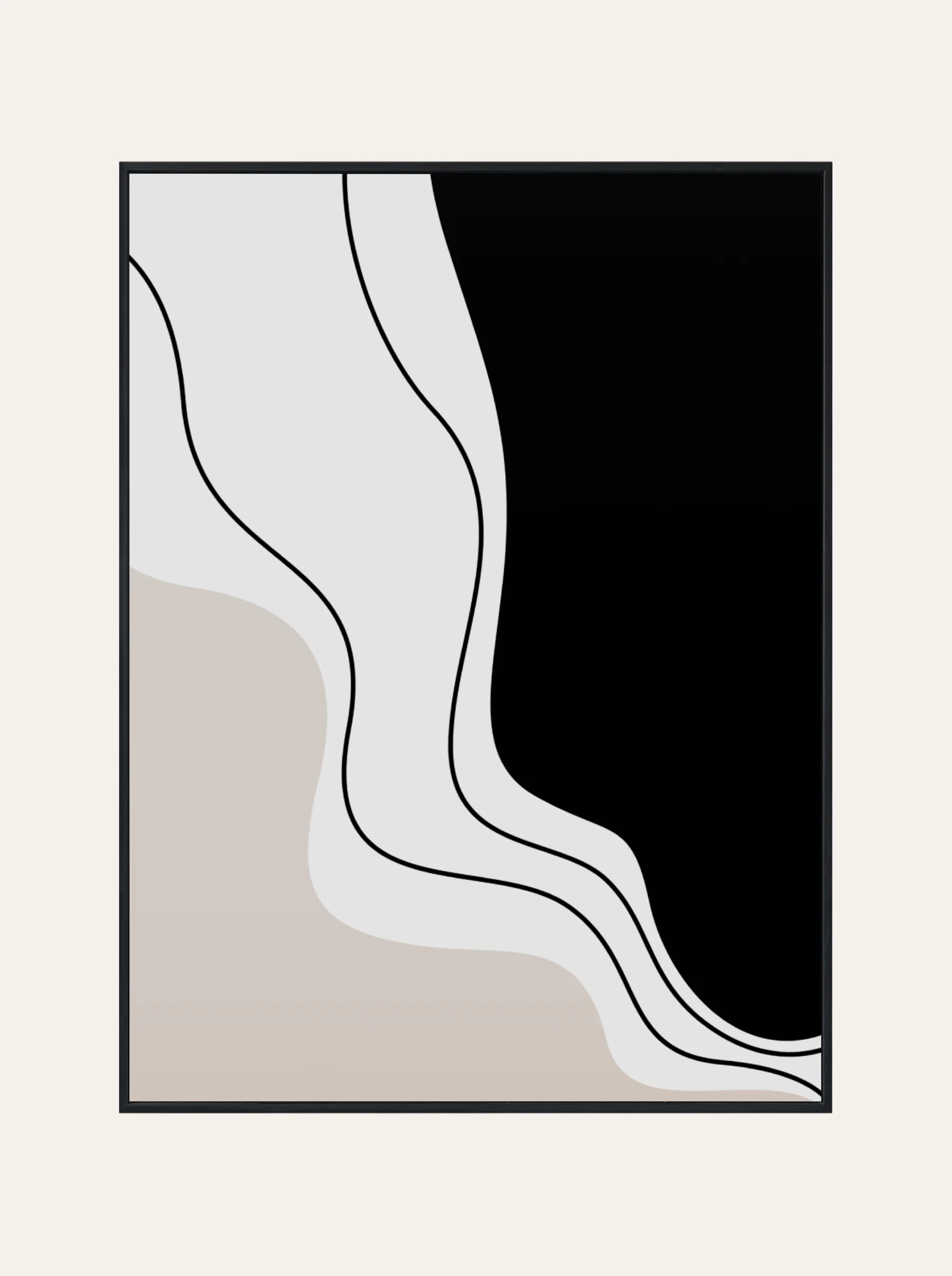 Plakat Beżowa Abstrakcja Nr. 3
