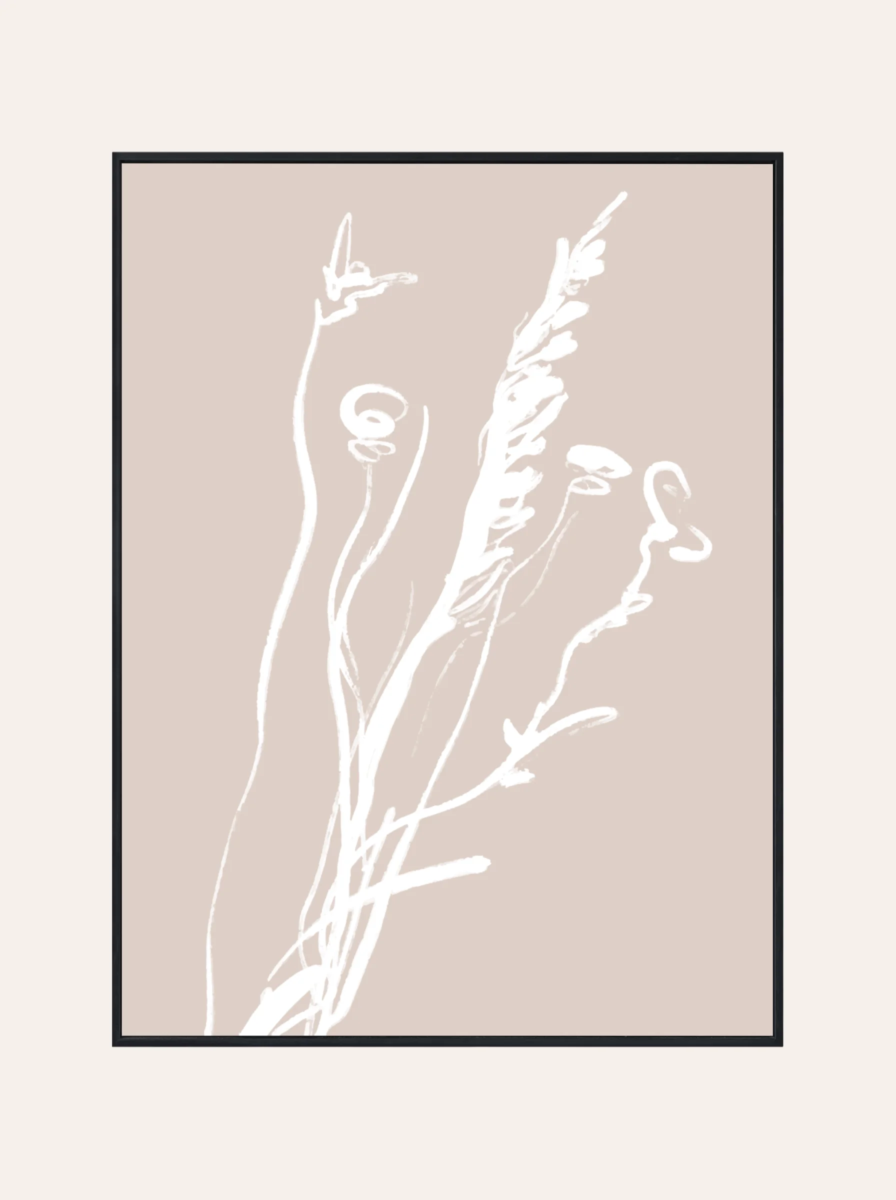 Plakat Biała Abstrakcja Nr. 1