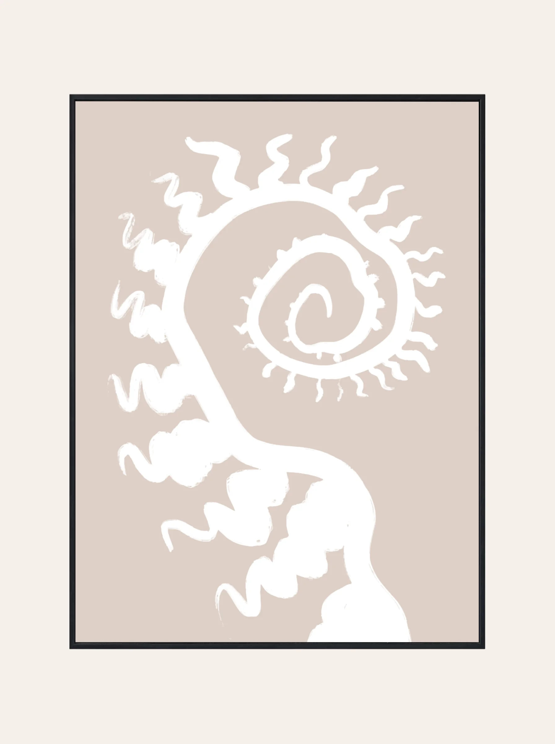 Plakat Biała Abstrakcja Nr. 3