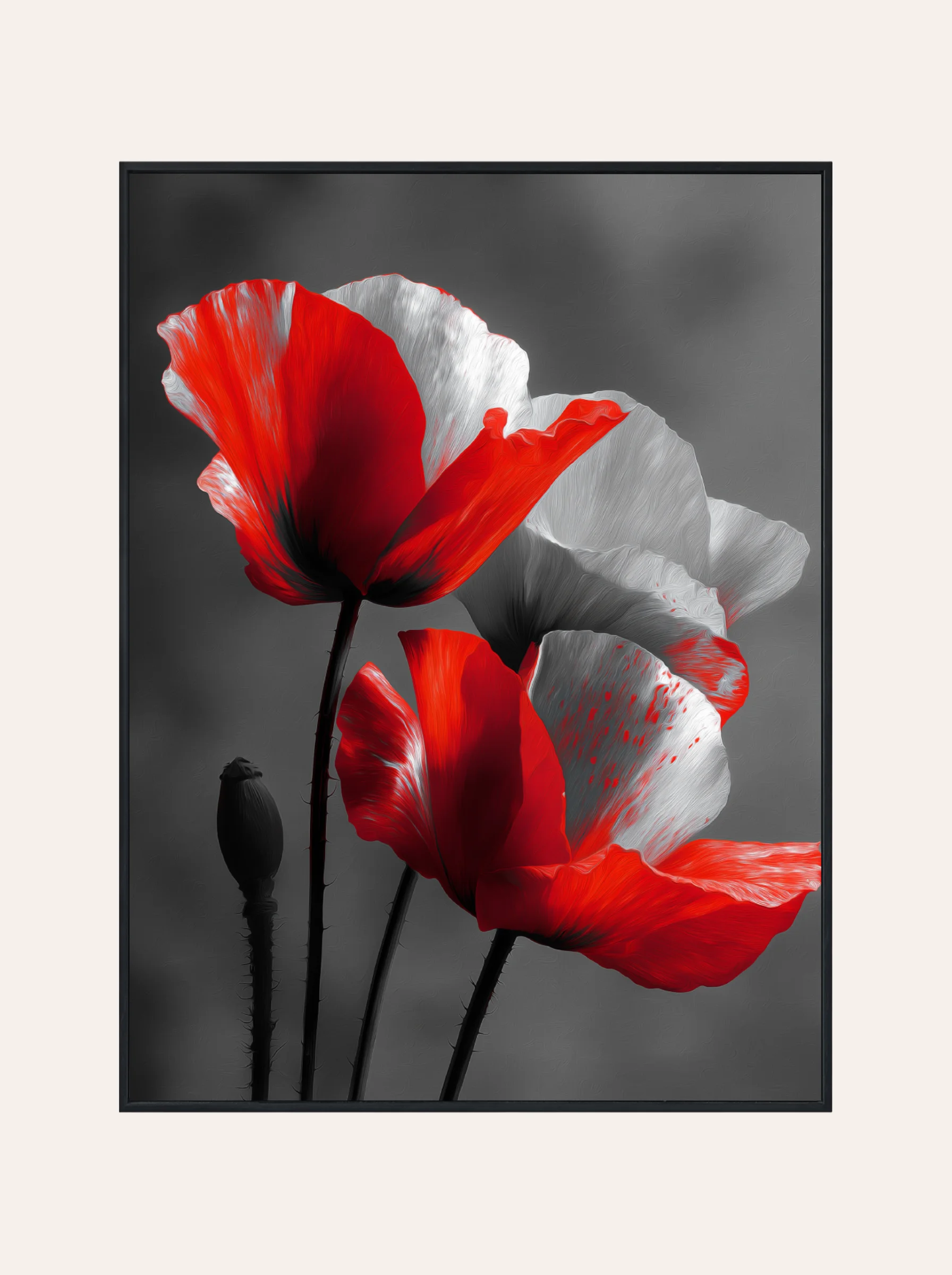Plakat Biało-Czerwone Kwiaty Nr. 1