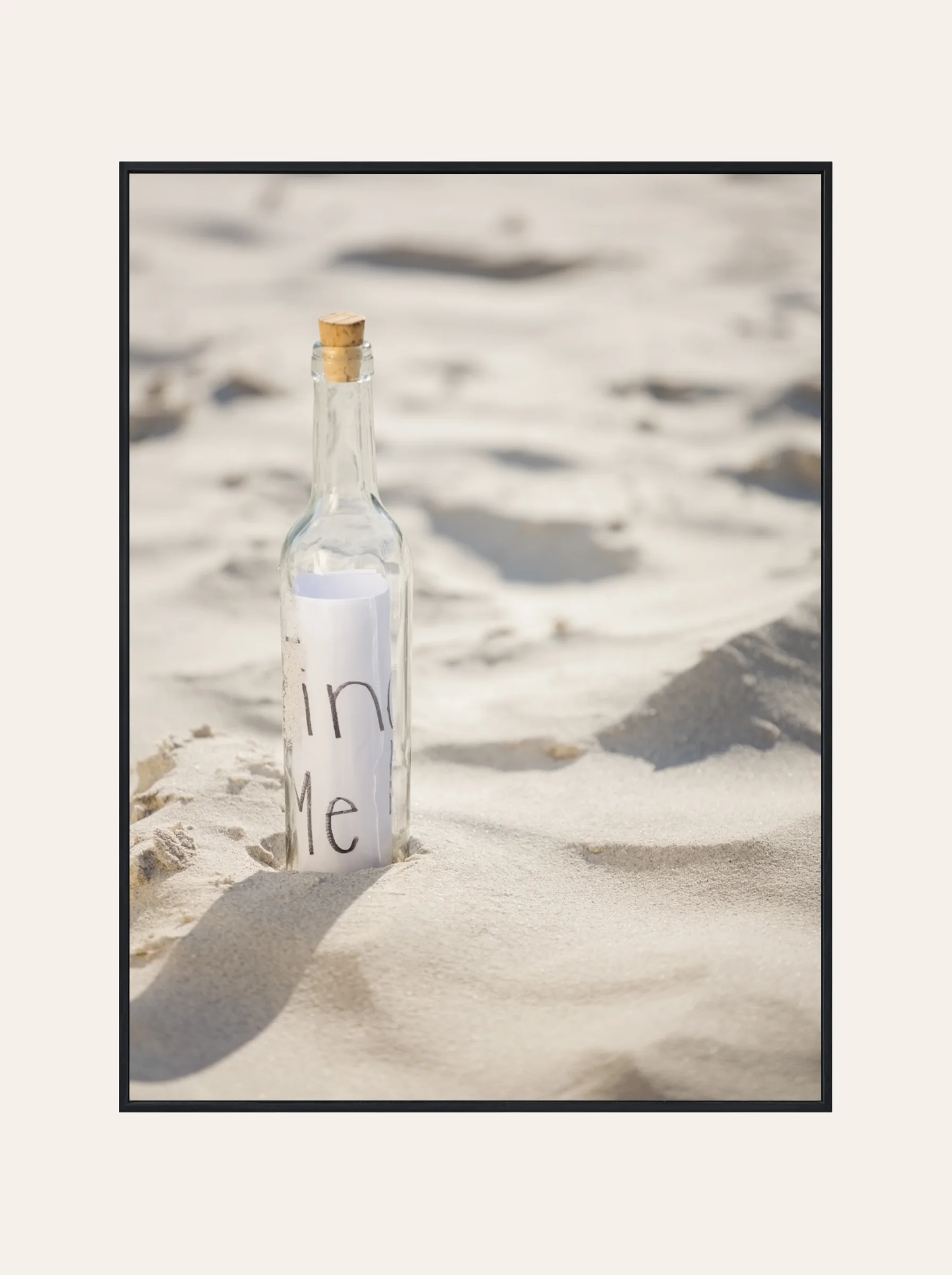 Plakat Butelka w Piasku