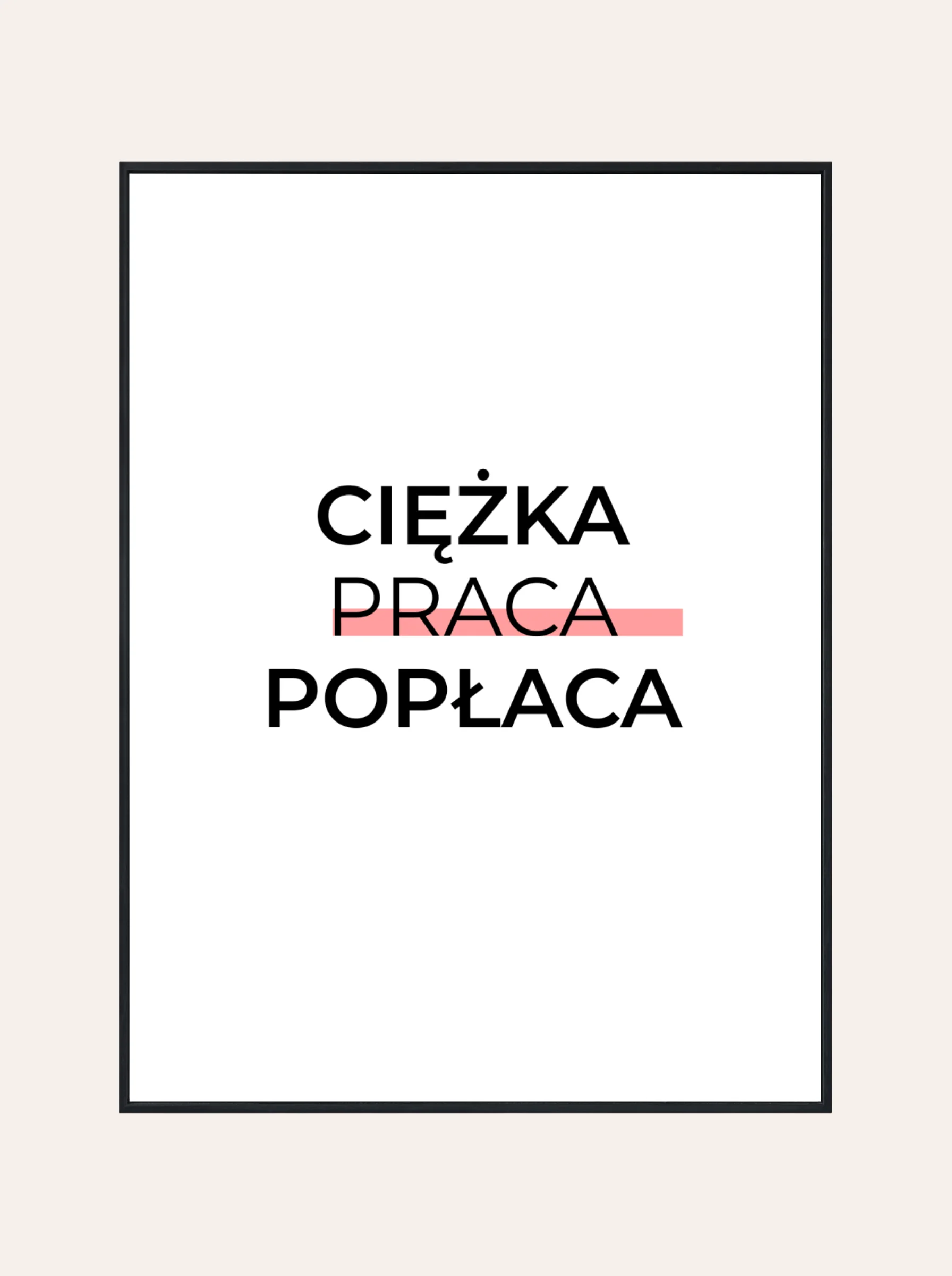 Plakat Ciężka Praca