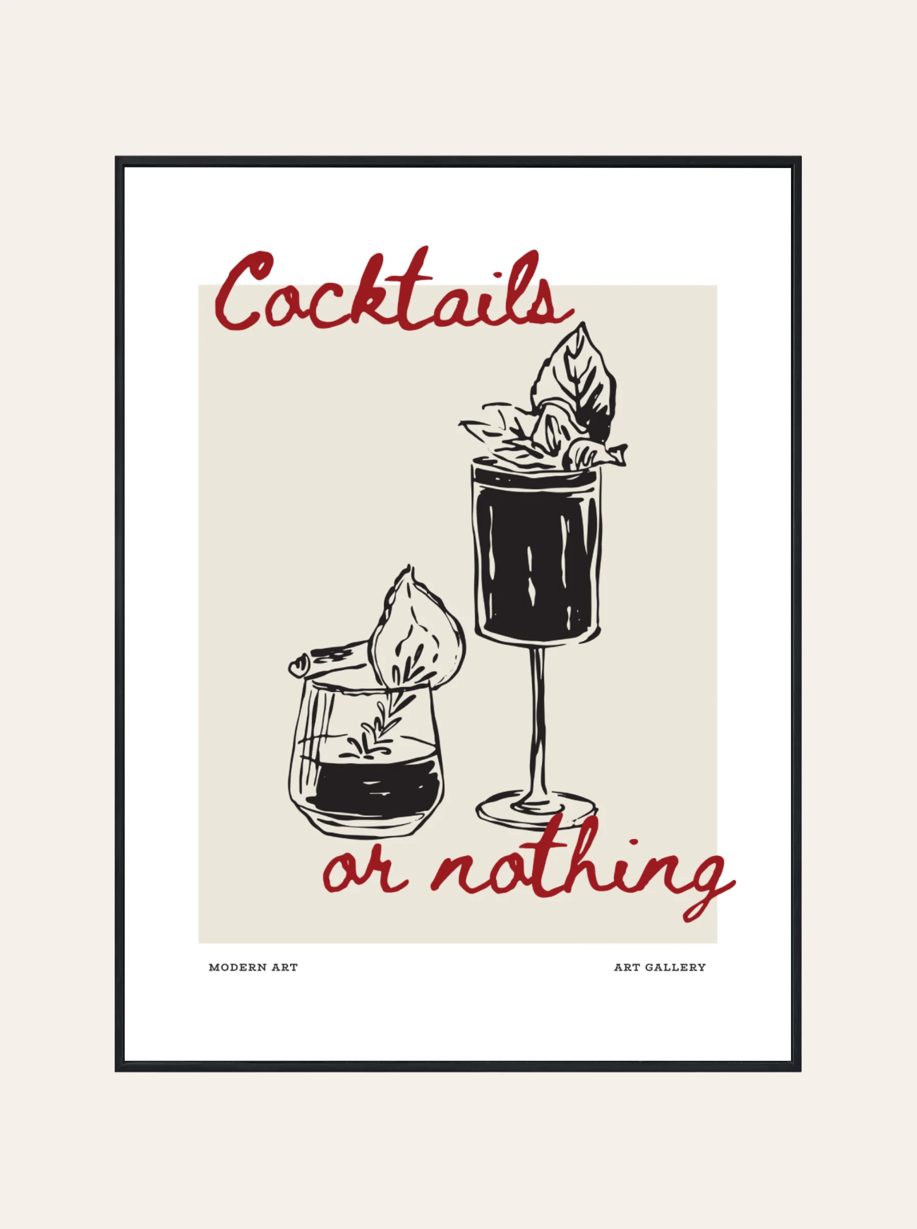 Plakat Coctails or Nothing