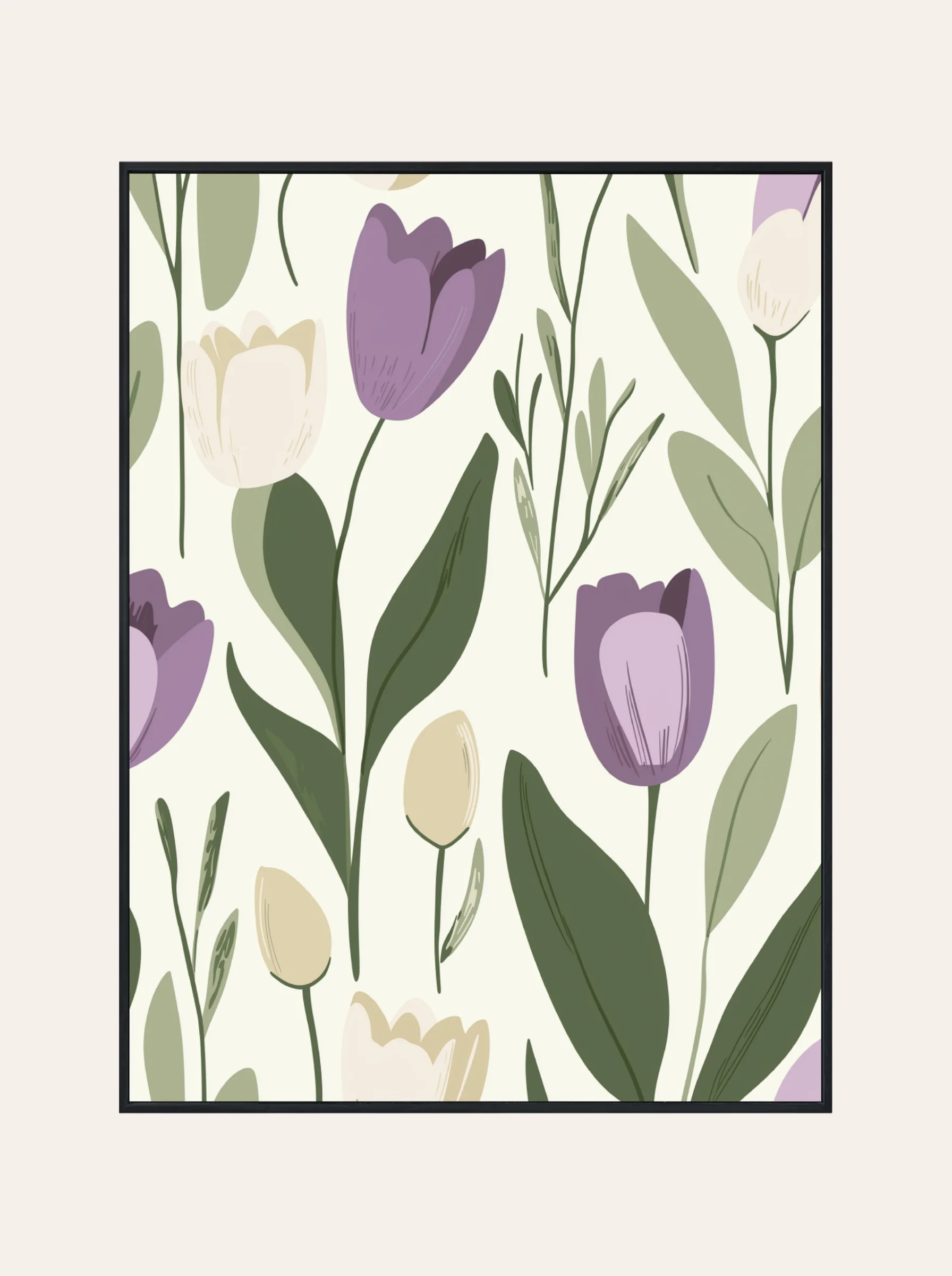 Plakat Fioletowe Tulipany