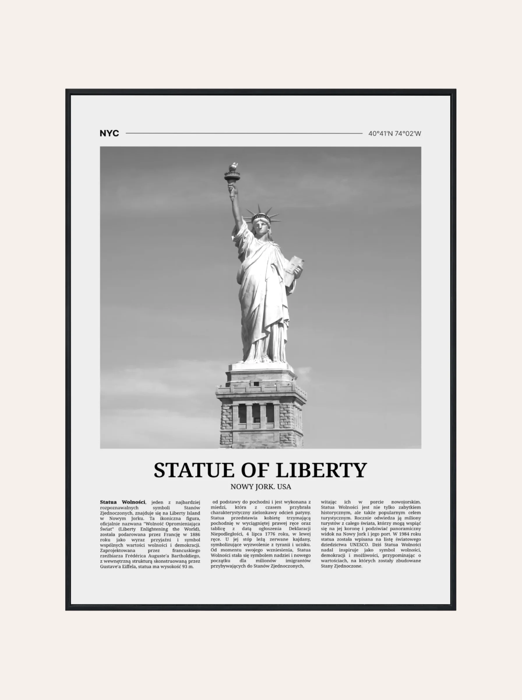 Plakat Gazetka Statua Wolności