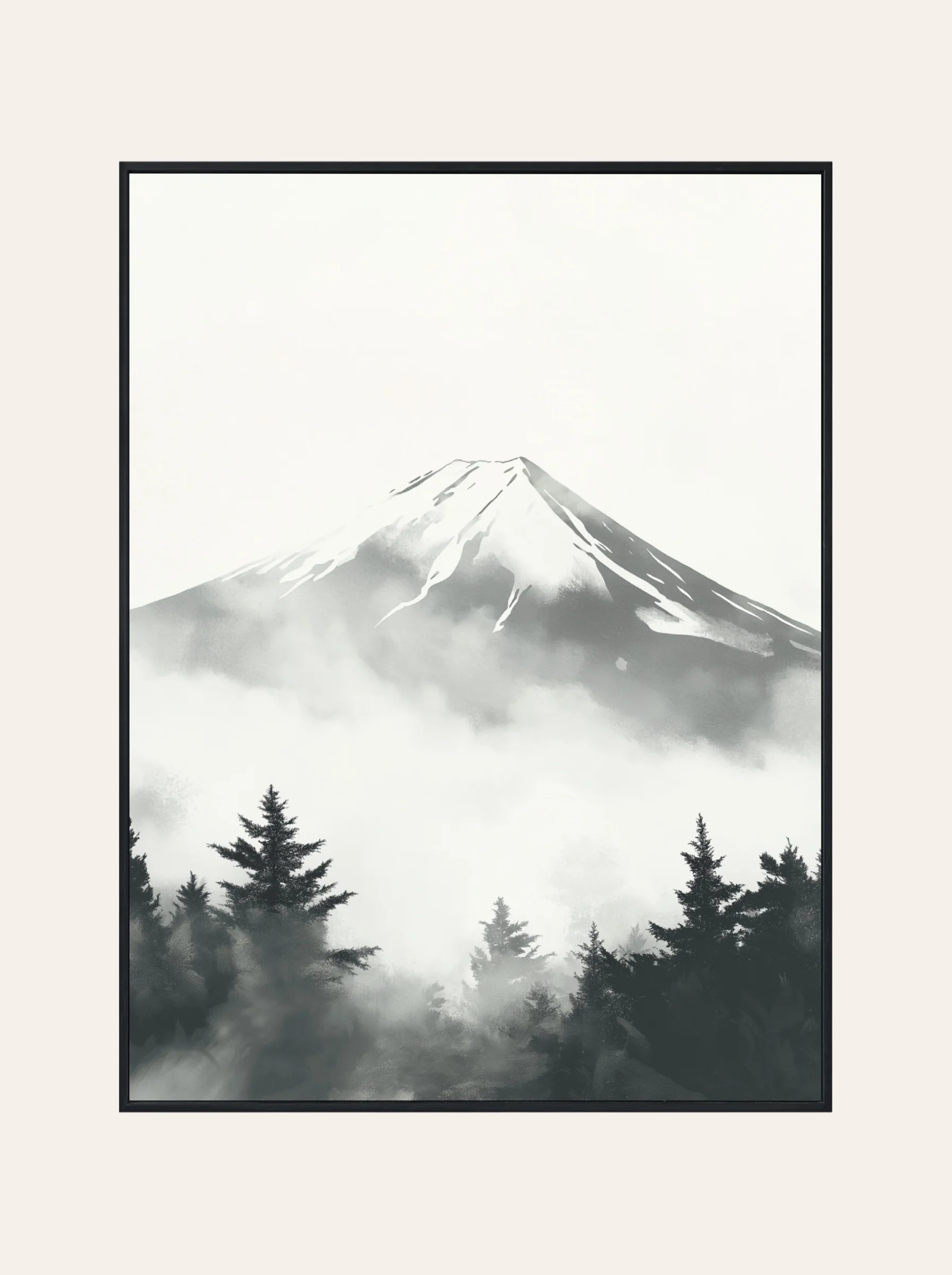 Plakat Góra Fuji we Mgle