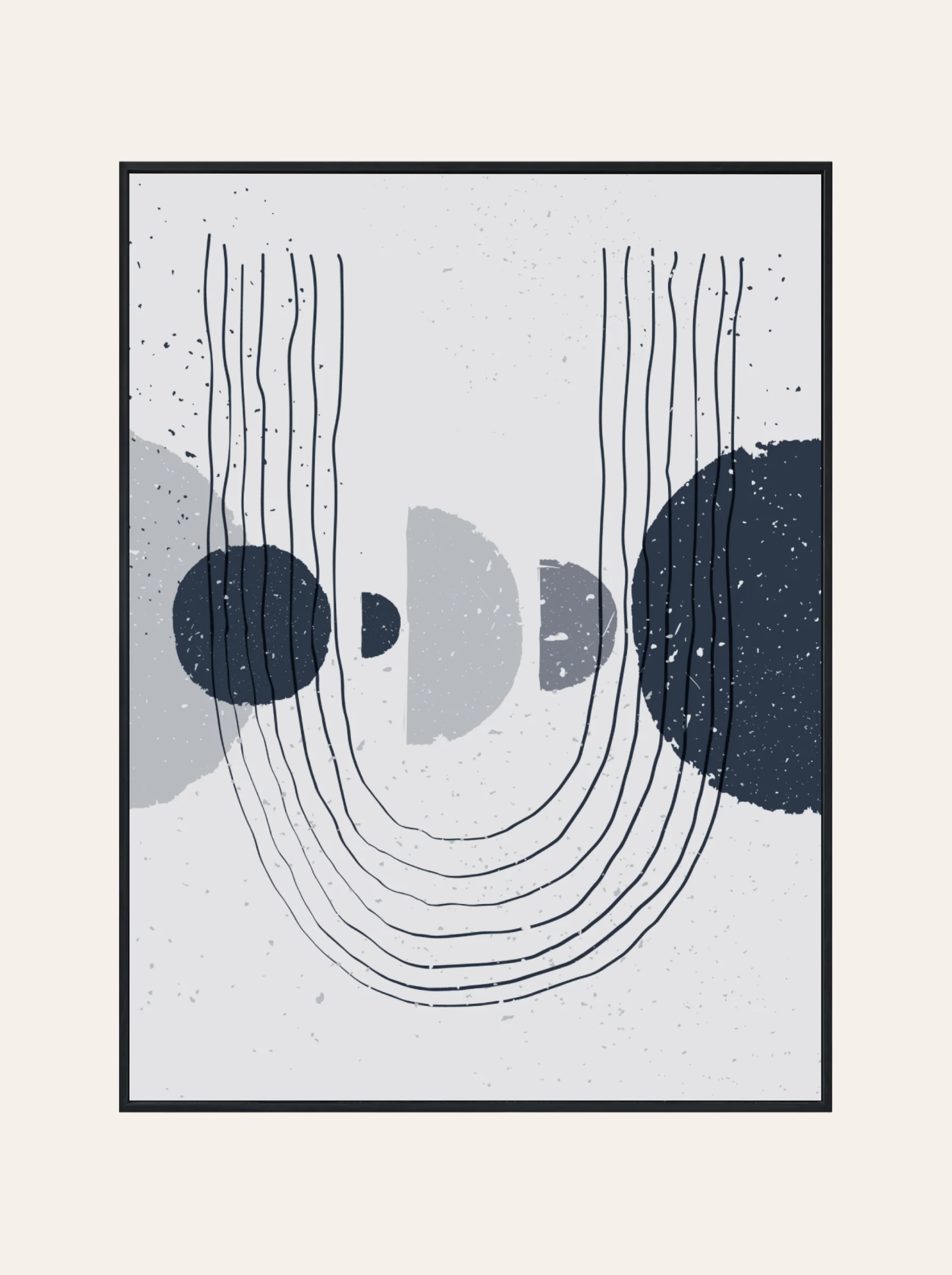 Plakat Granatowa Abstrakcja Nr. 1