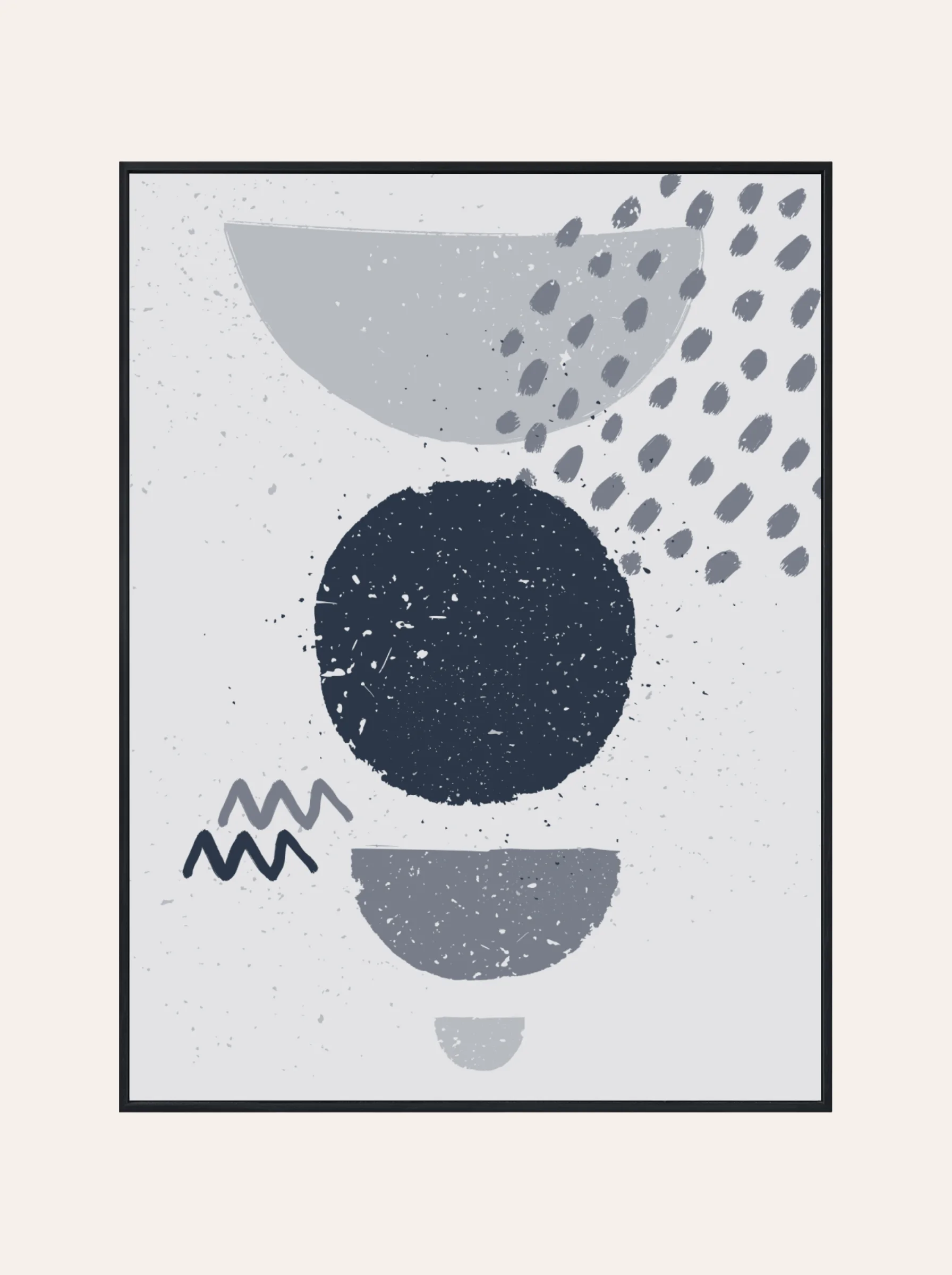 Plakat Granatowa Abstrakcja Nr. 4