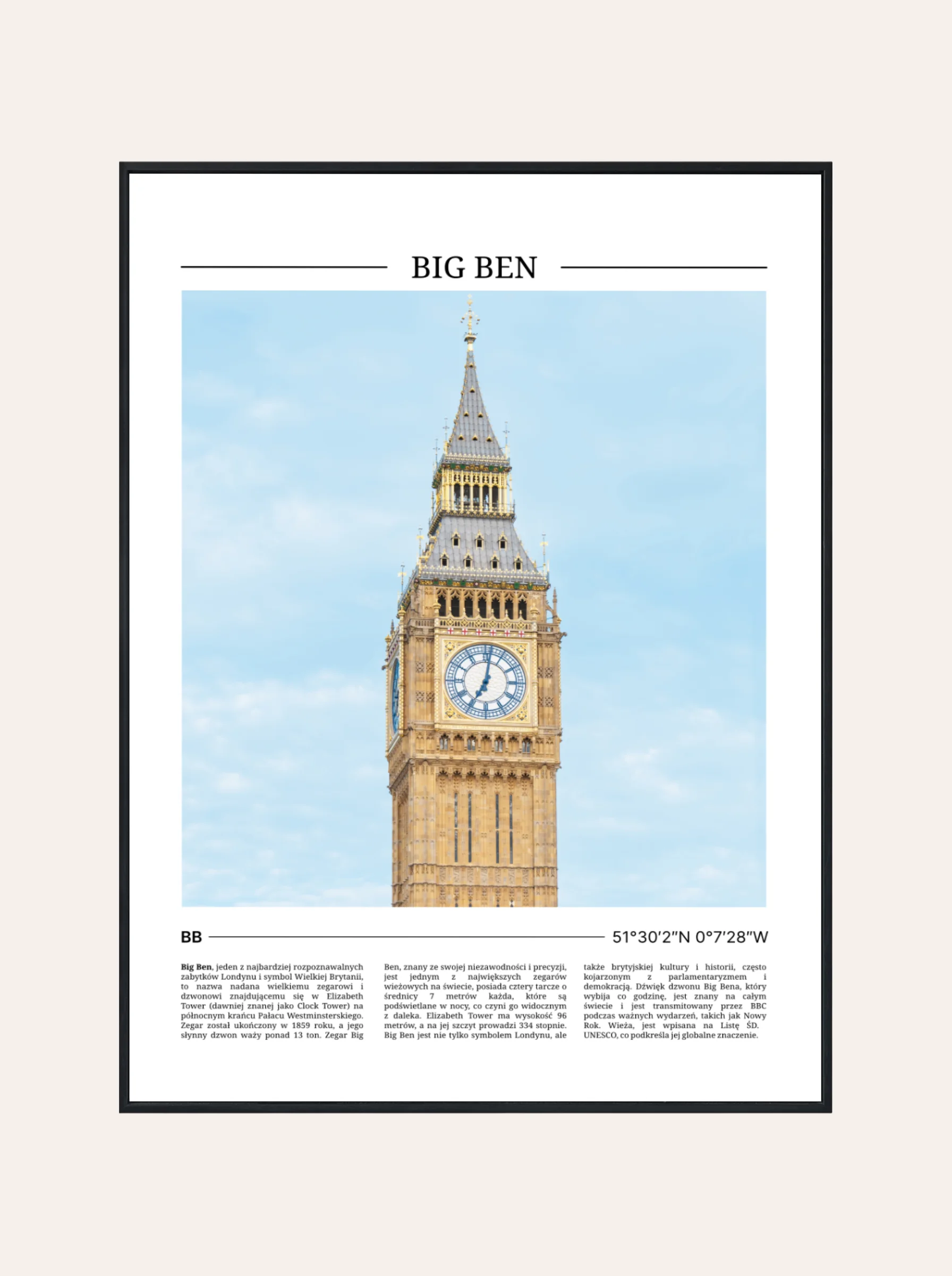 Plakat Kolor Big Ben