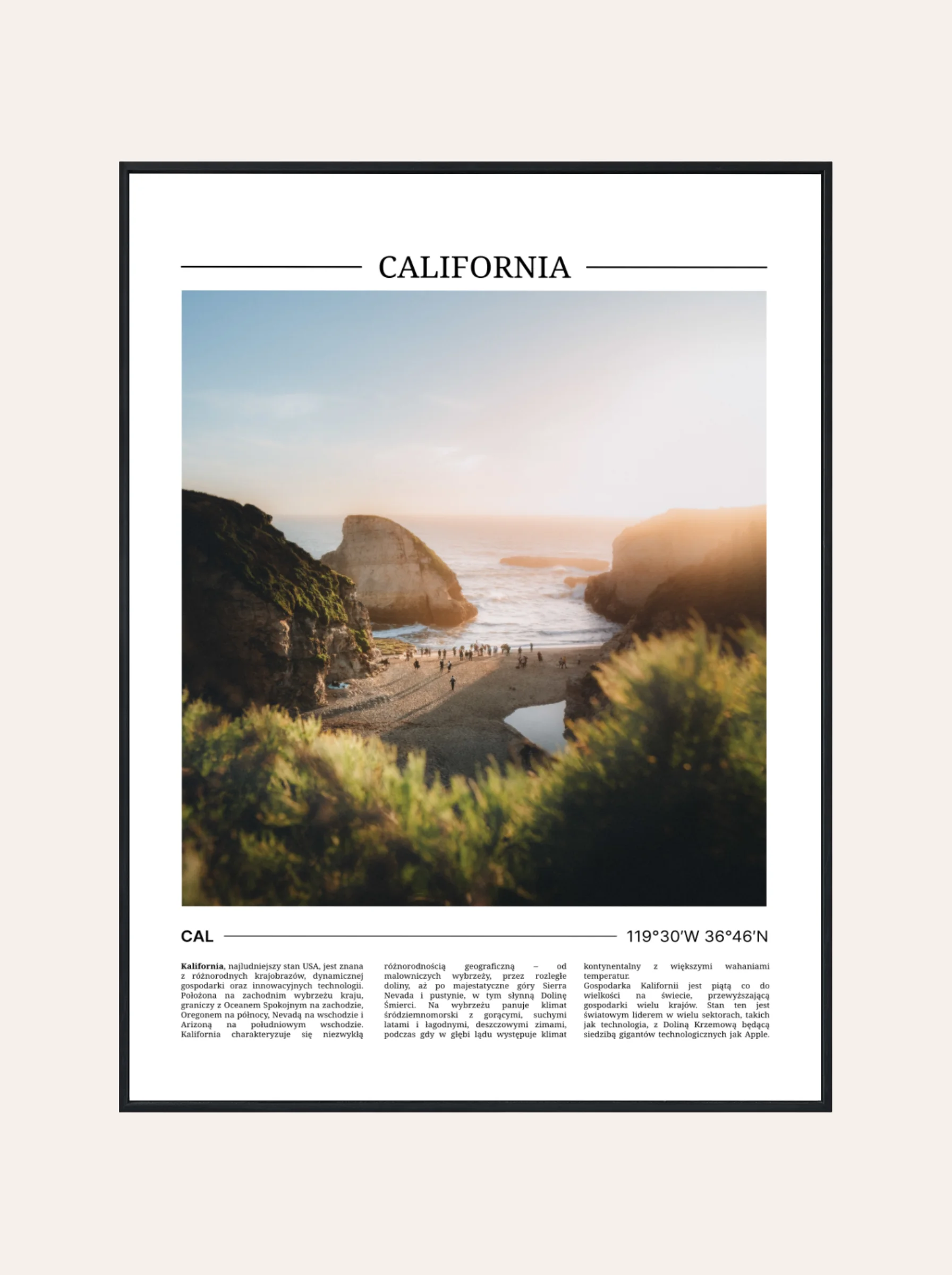 Plakat Kolor Kalifornia