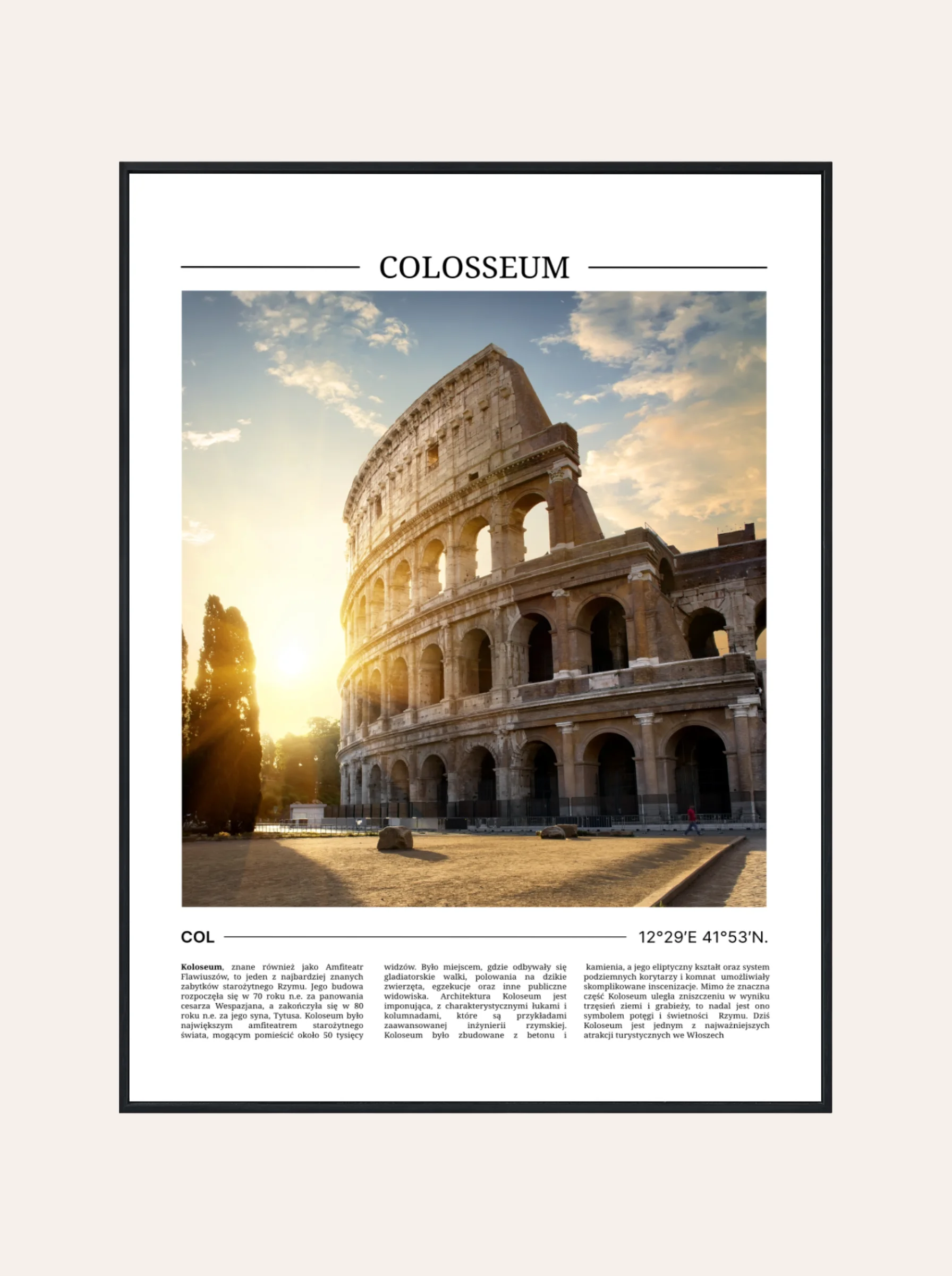 Plakat Kolor Koloseum
