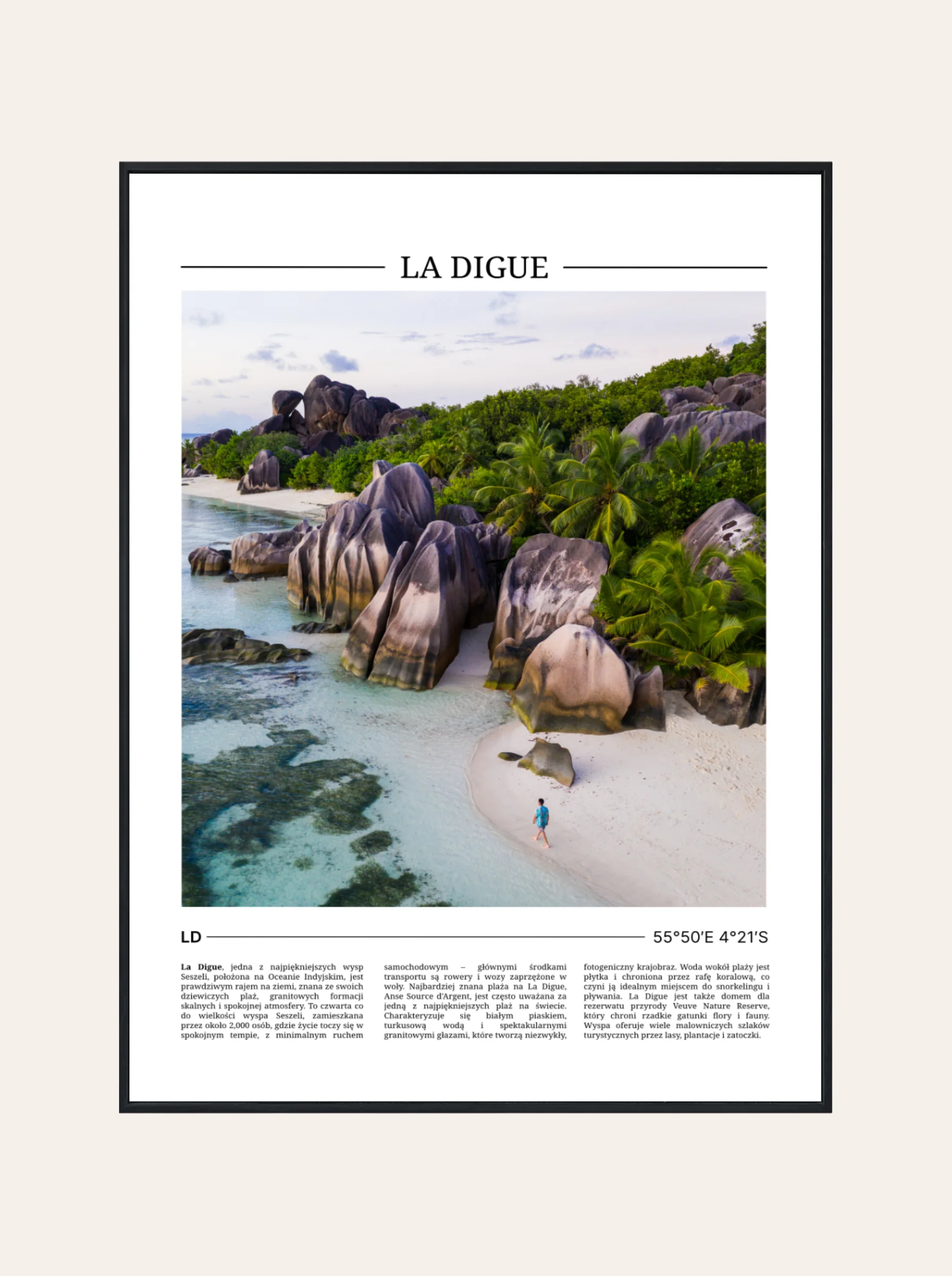 Plakat Kolor La Digue