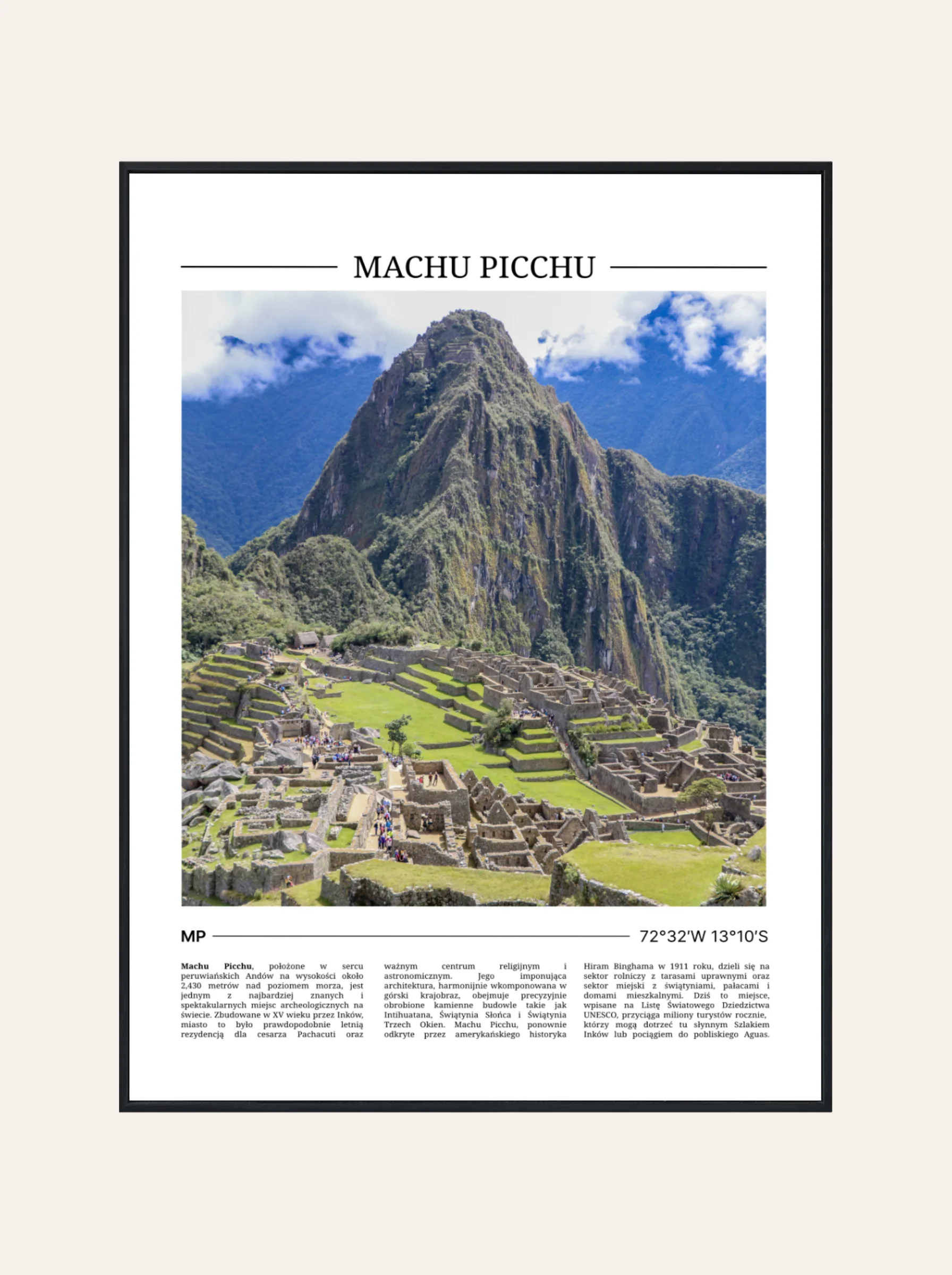 Plakat Kolor Machu Picchu