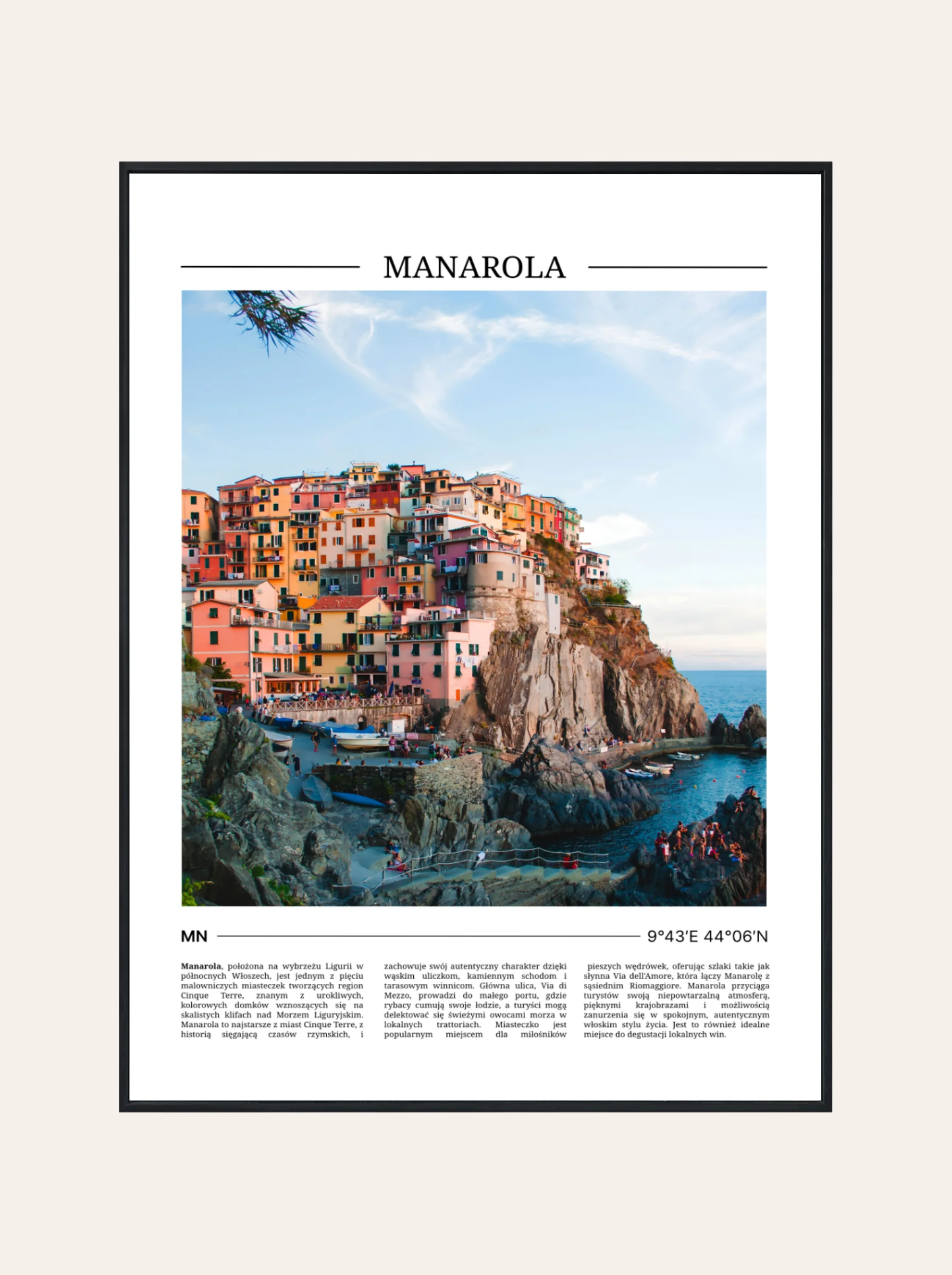 Plakat Kolor Manarola