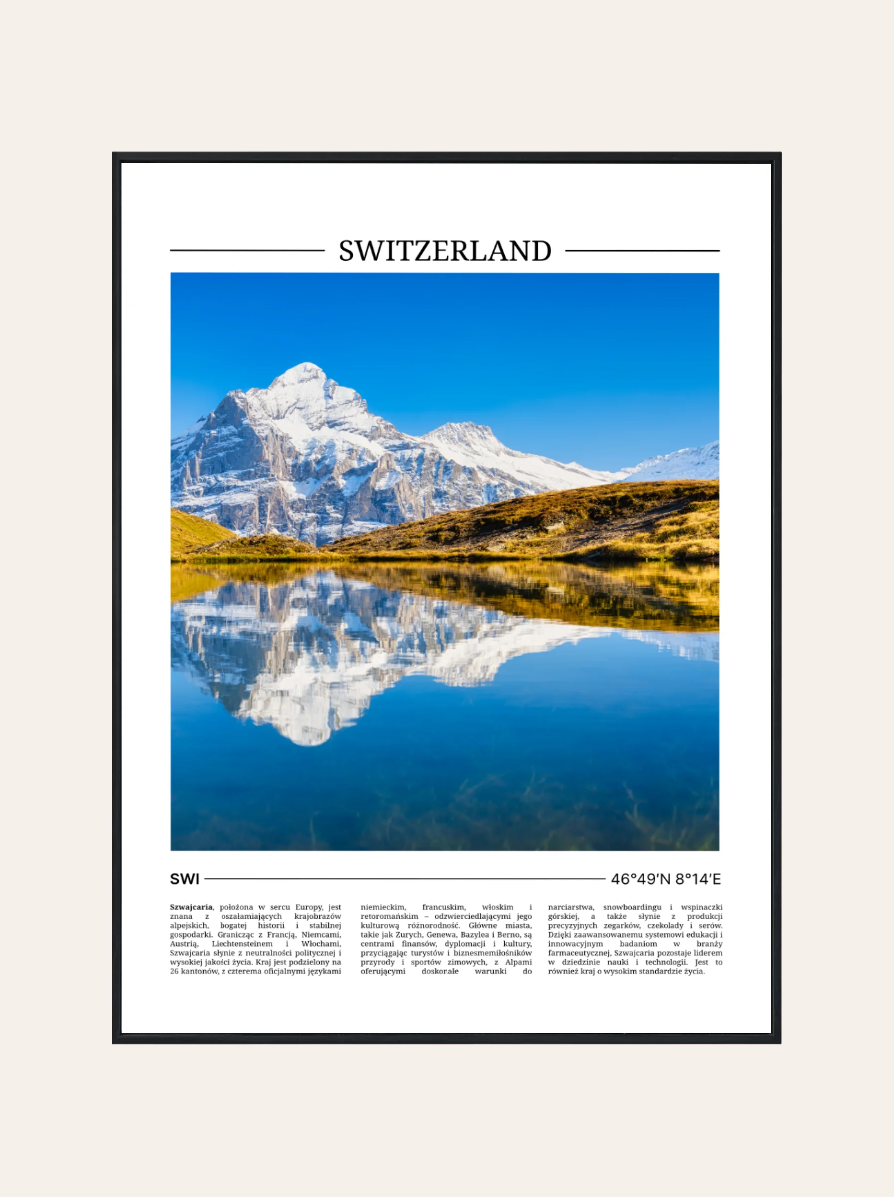 Plakat Kolor Szwajcaria