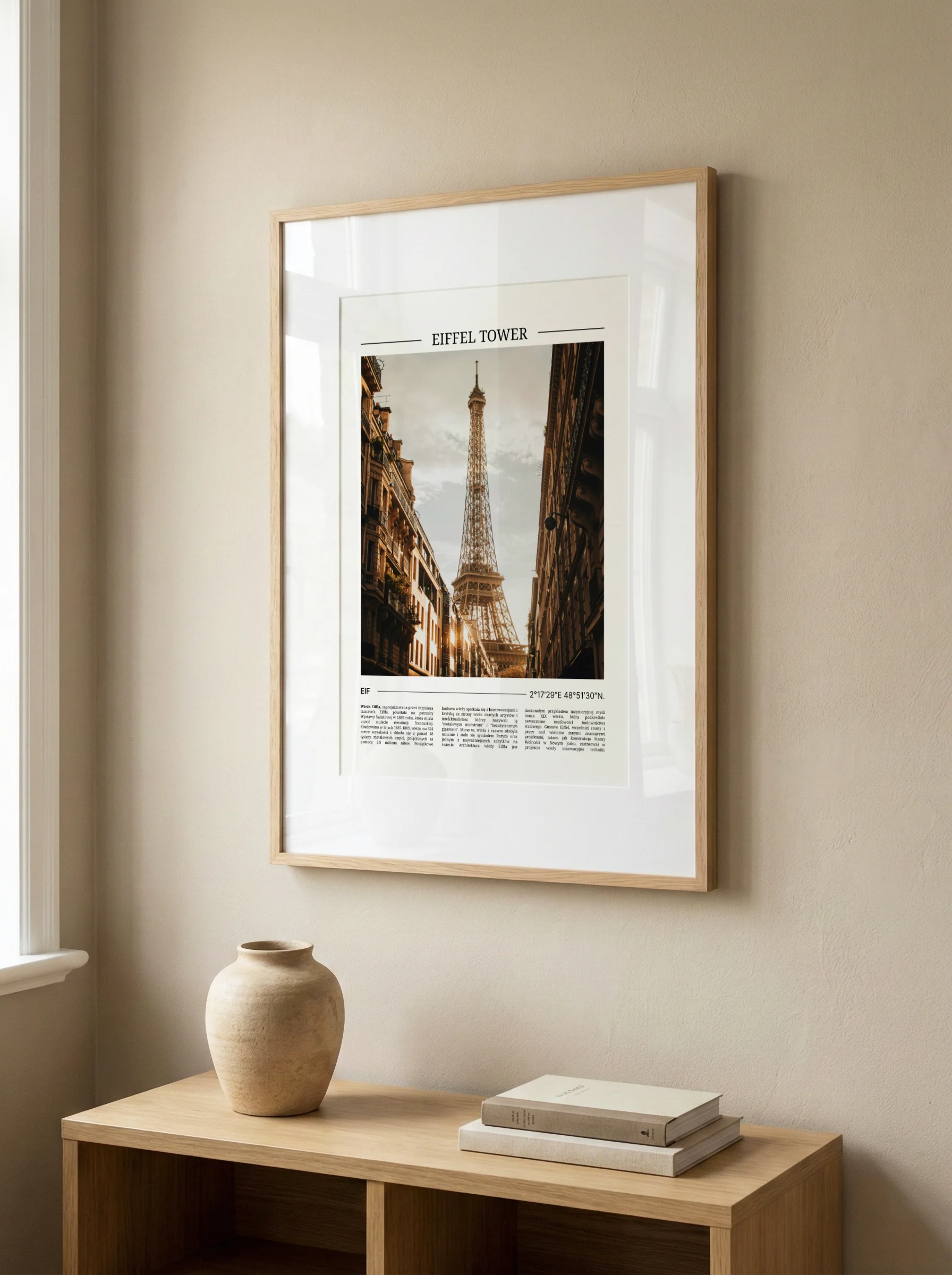 Plakat Kolor Wieża Eiffla - obrazek 2