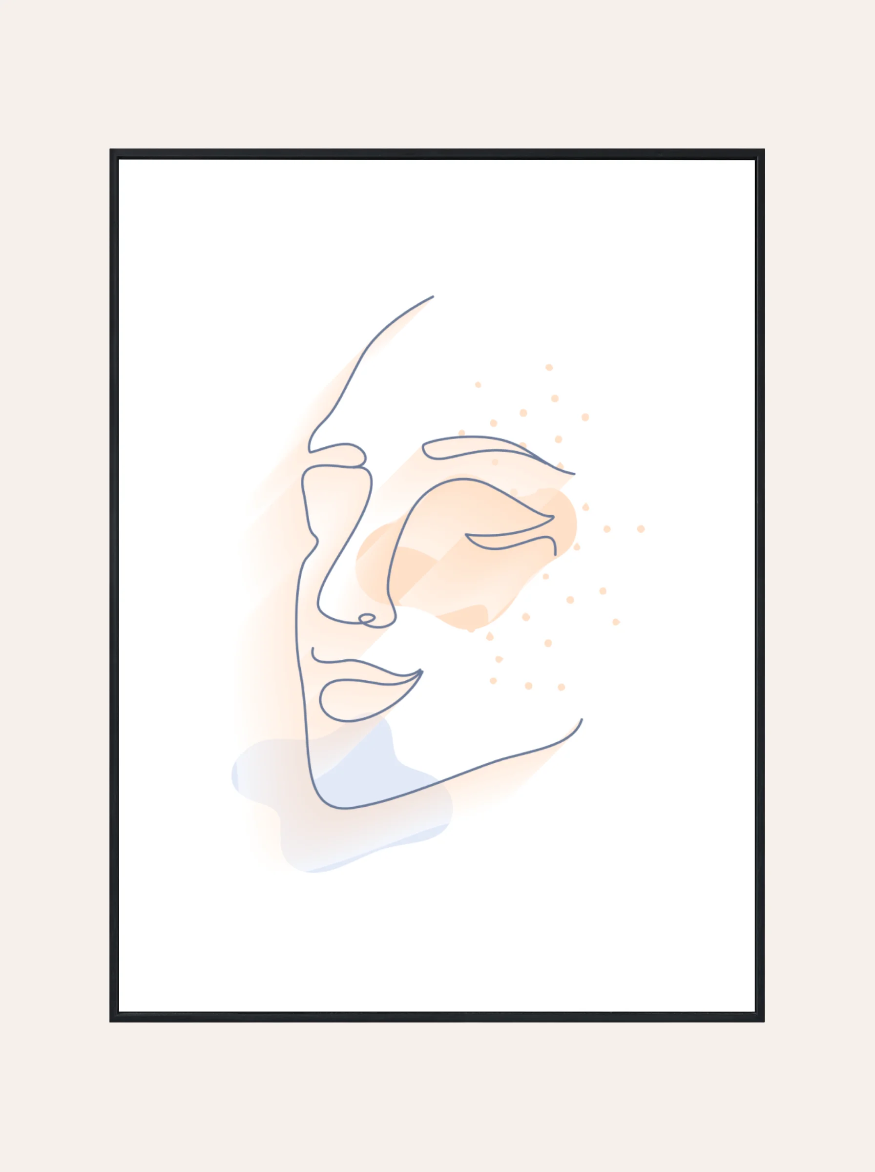 Plakat Linia Kobiecej Twarzy Nr. 8