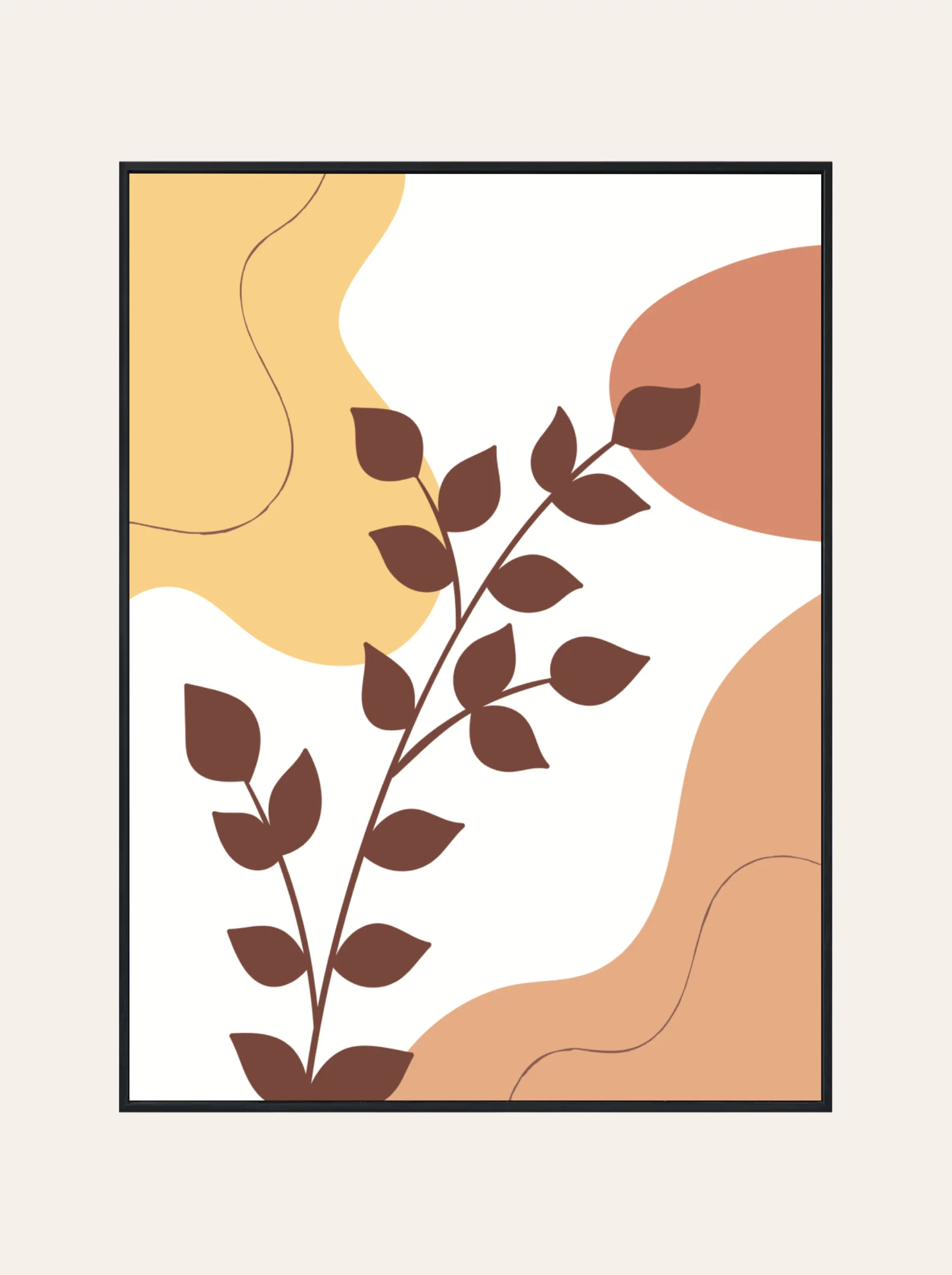 Plakat Liście Mocha Nr. 1