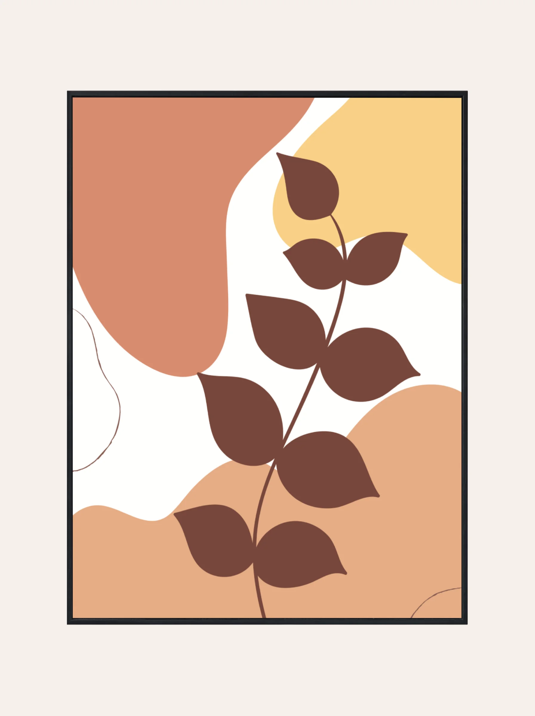 Plakat Liście Mocha Nr. 3