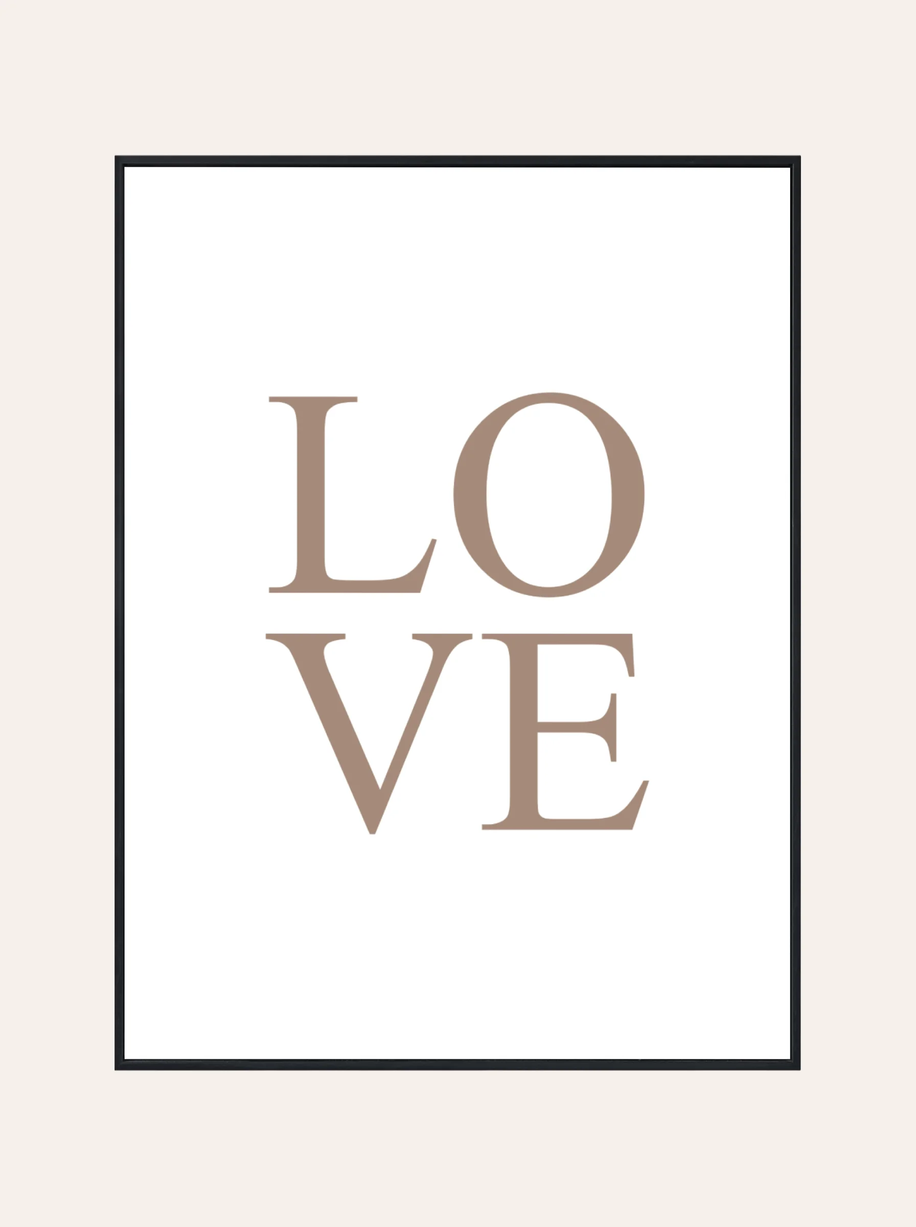 Plakat Love Beż