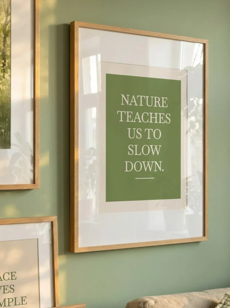 Plakat Nature Teaches us - Dekorivo