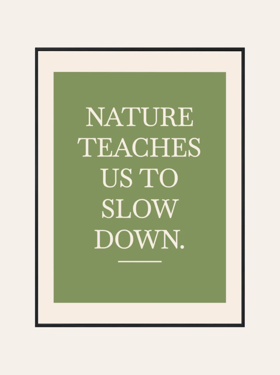 Plakat Nature Teaches us - Dekorivo