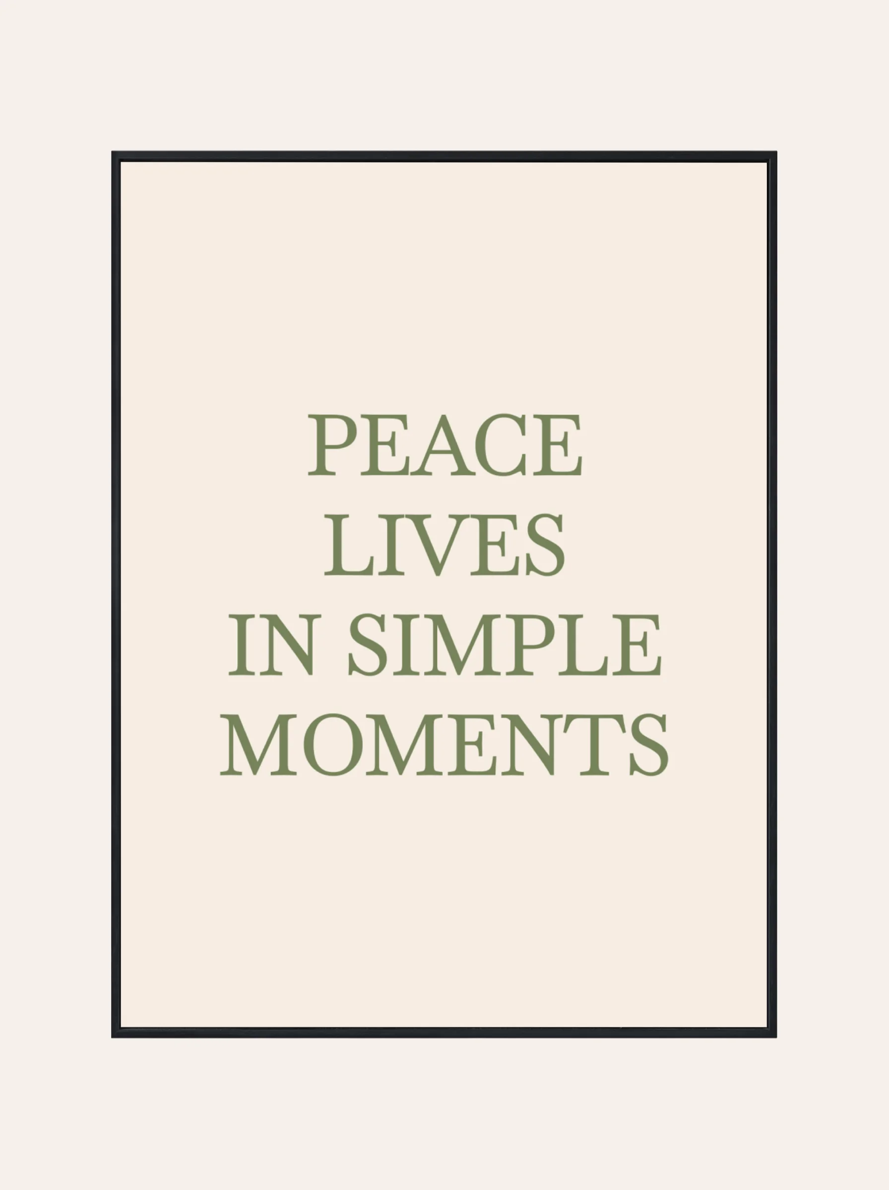 Plakat Peace Lives in Simple