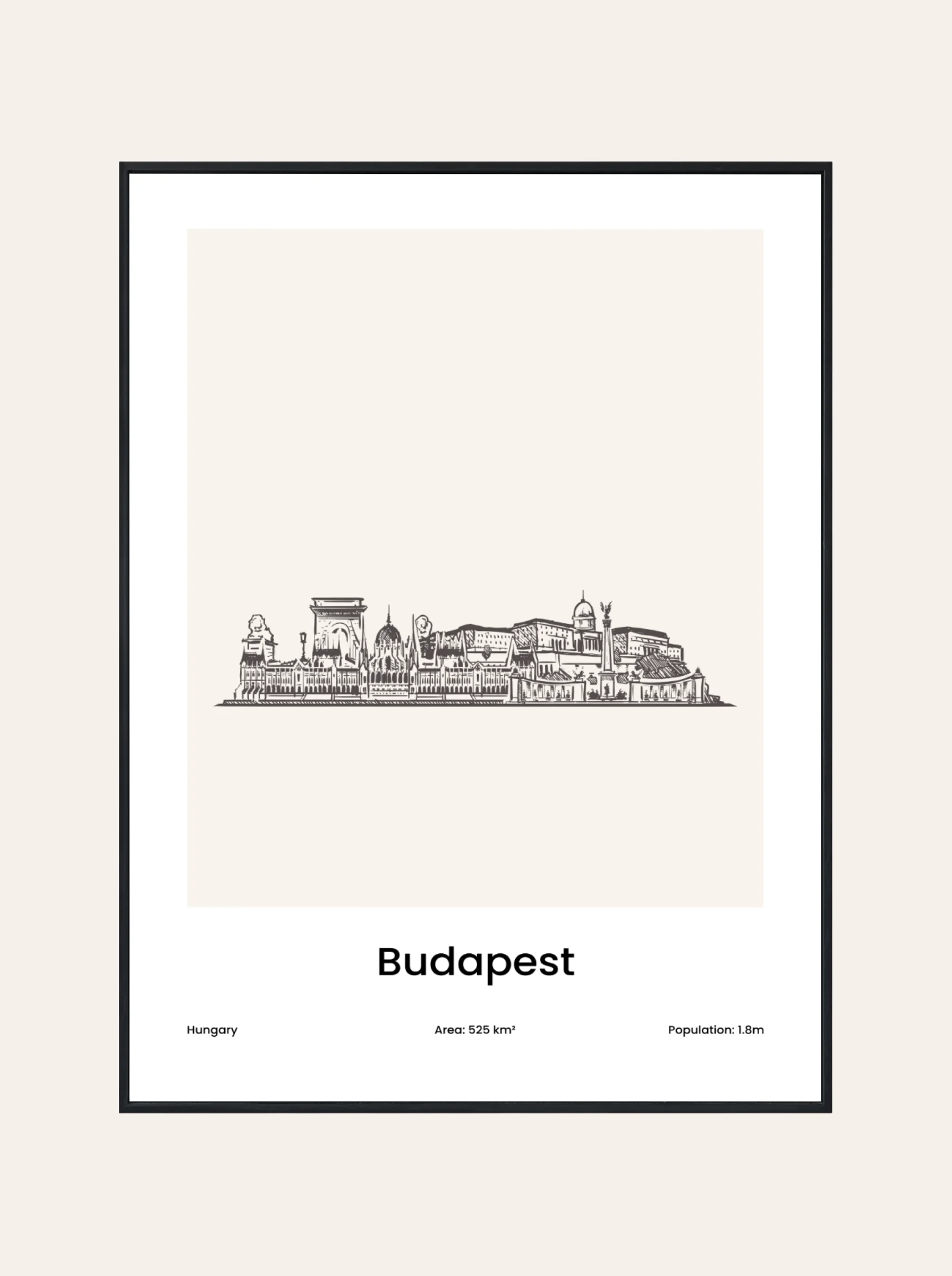 Plakat Rysunek Budapeszt