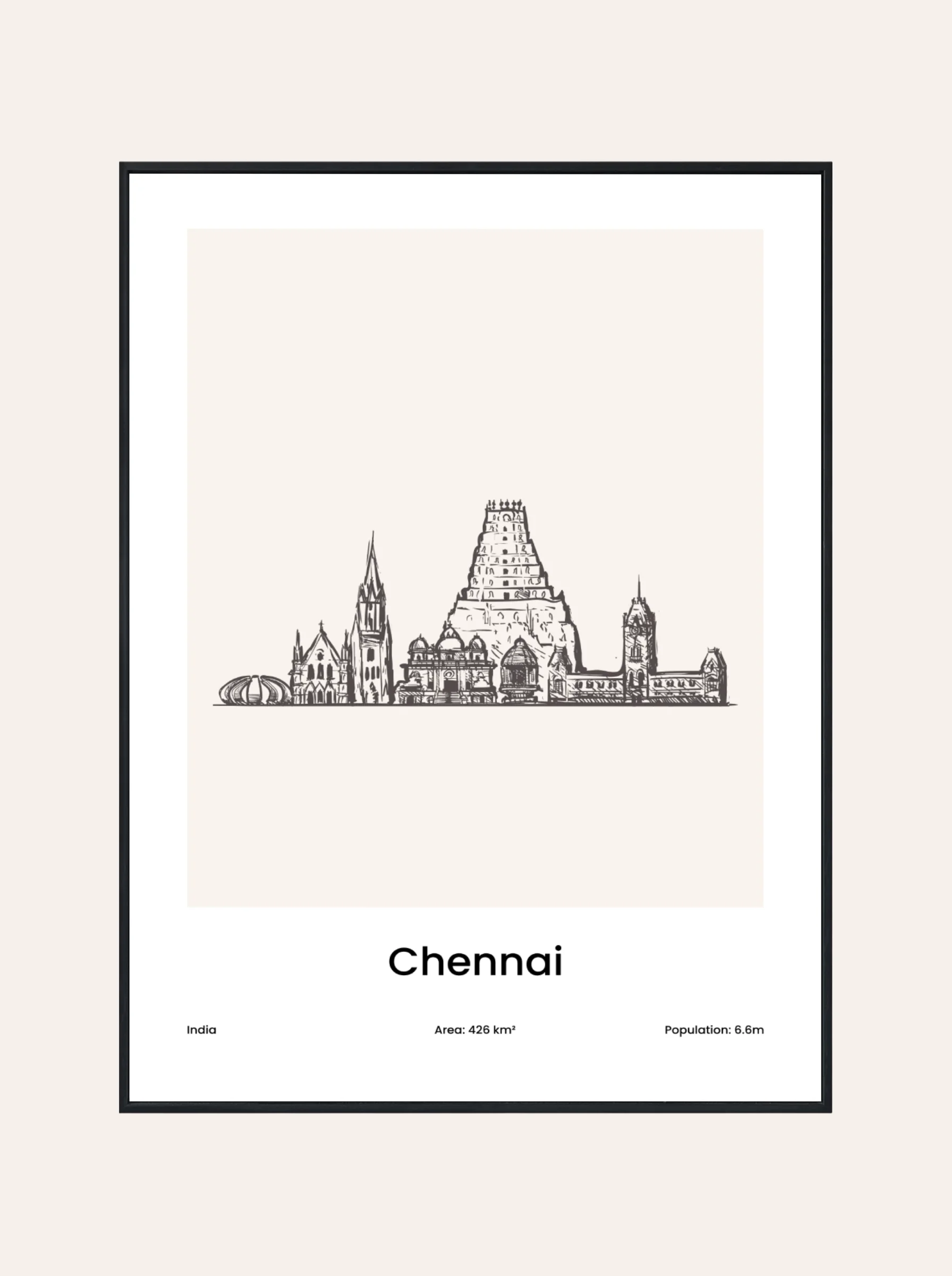 Plakat Rysunek Chennai