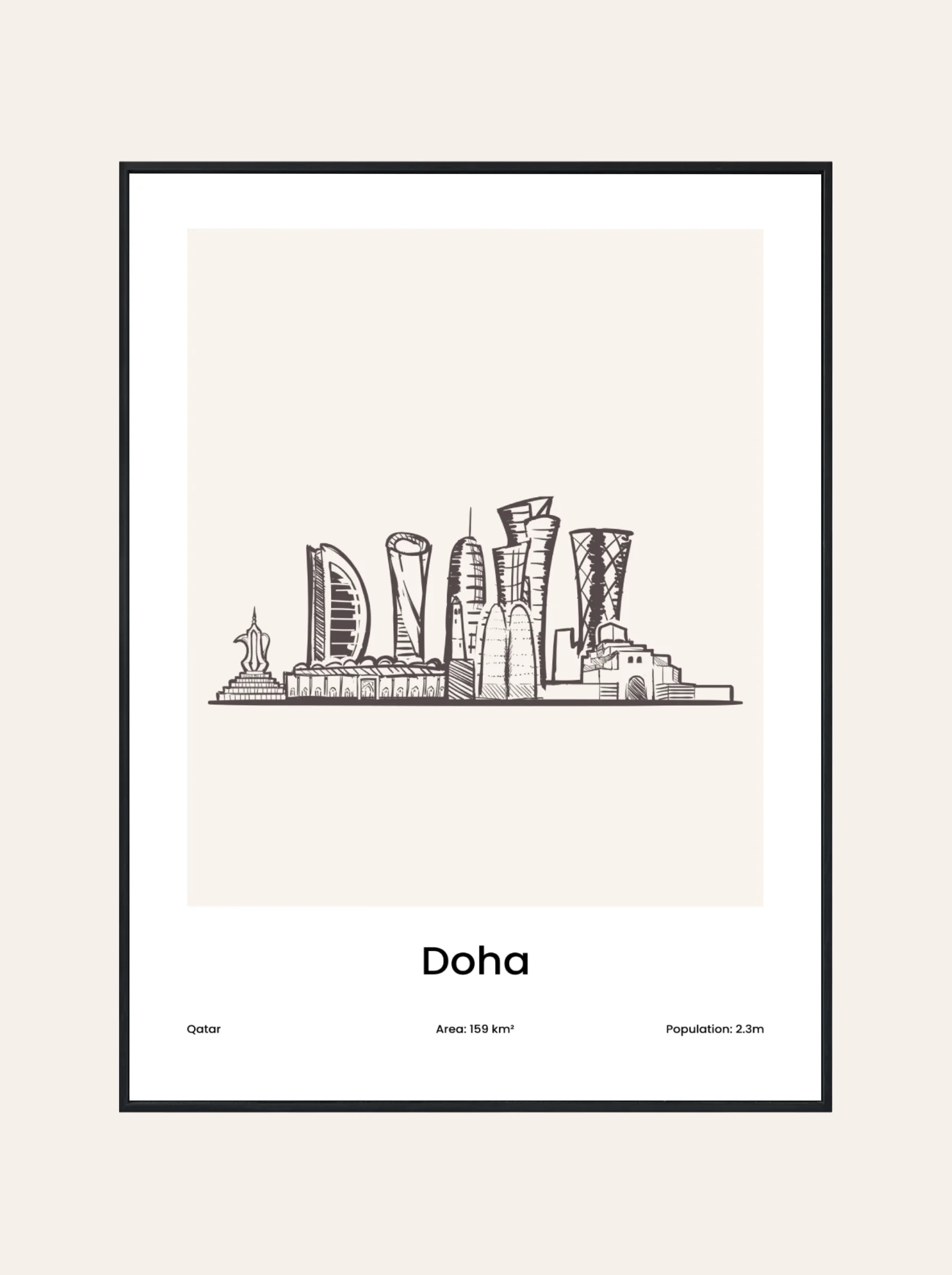 Plakat Rysunek Doha