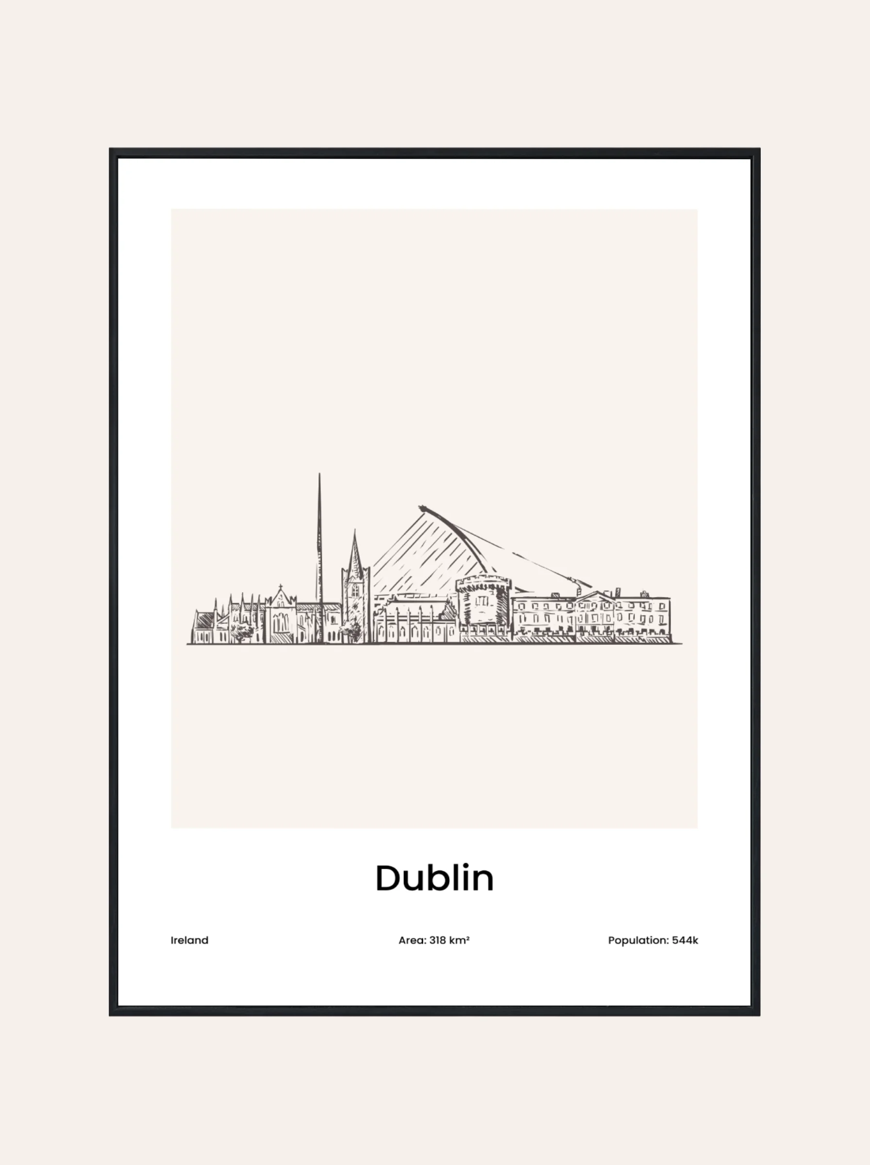 Plakat Rysunek Dublin