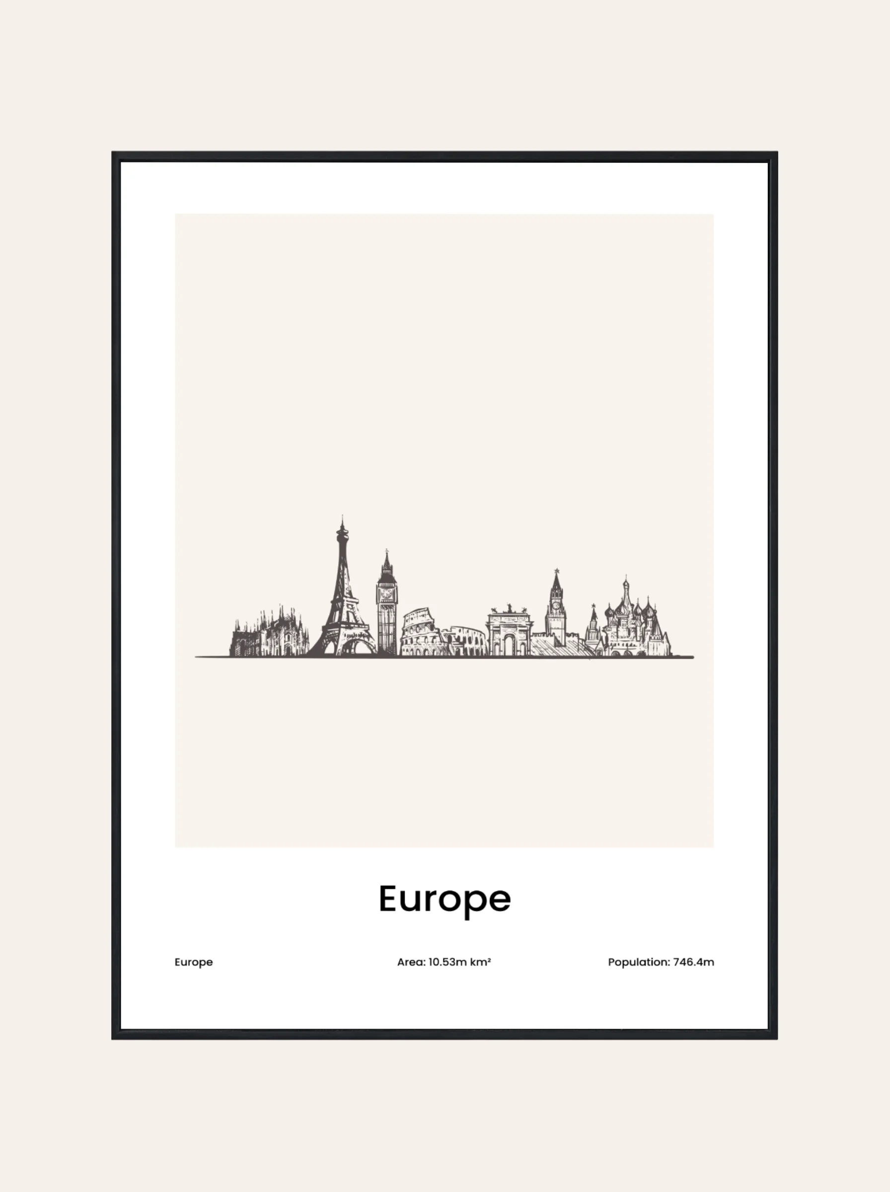 Plakat Rysunek Europa