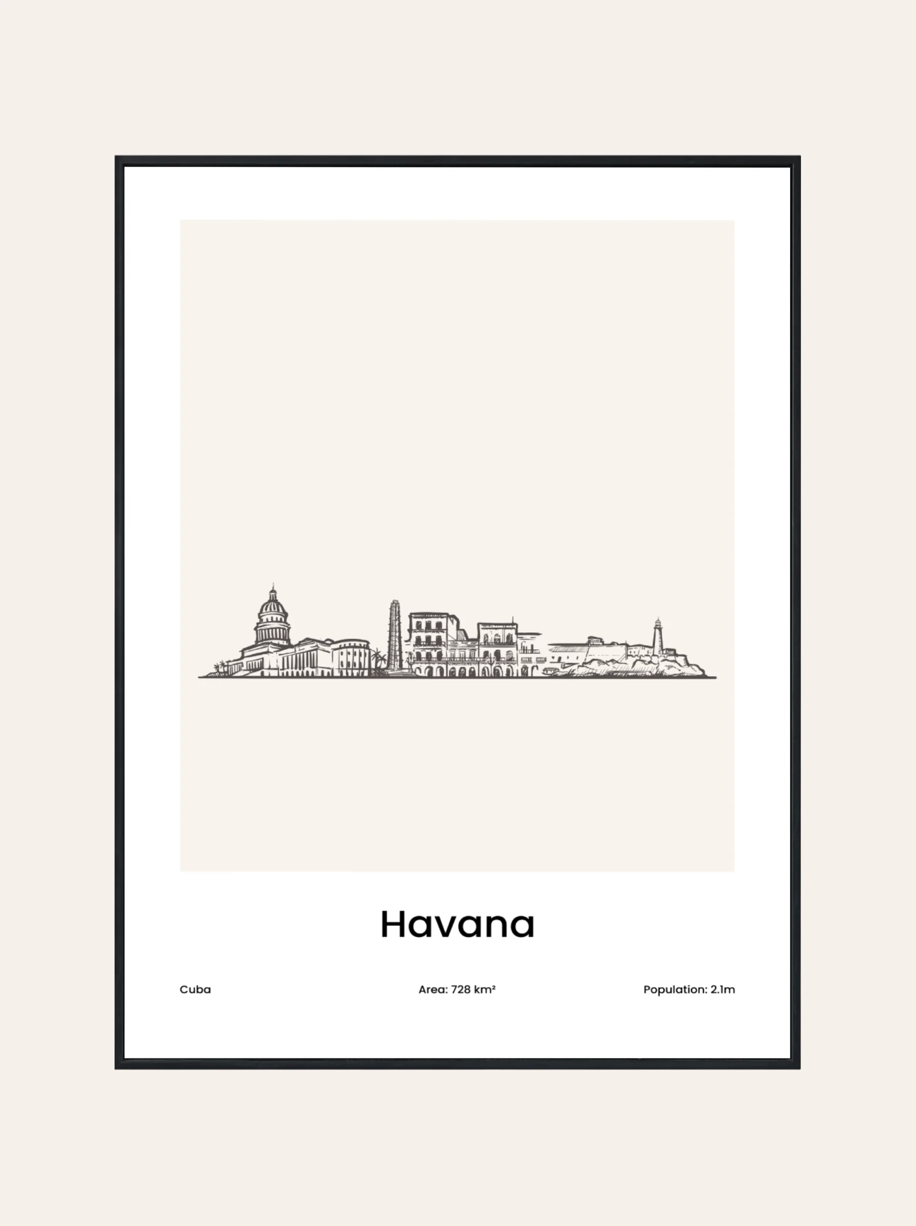 Plakat Rysunek Hawana