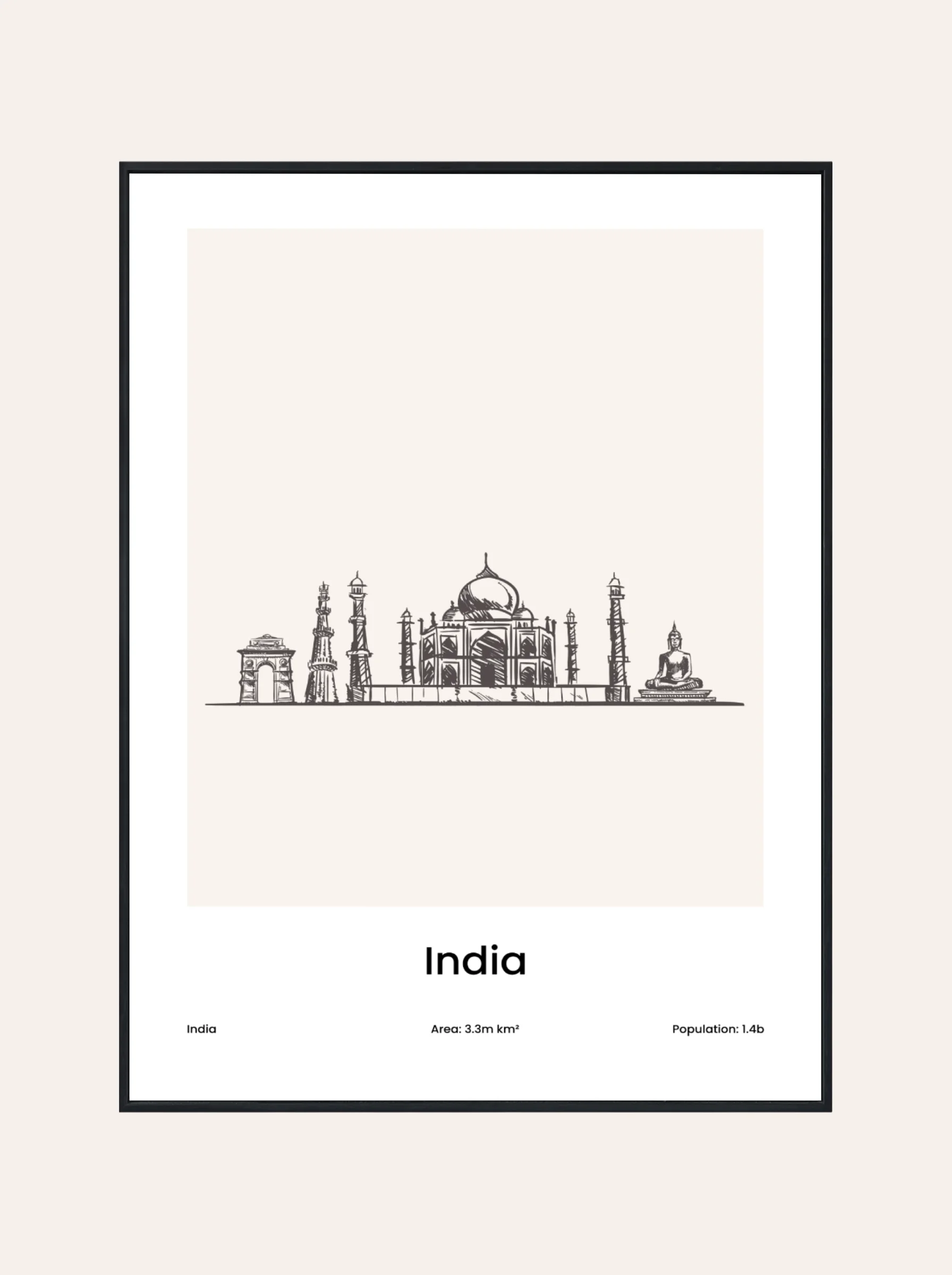Plakat Rysunek Indie