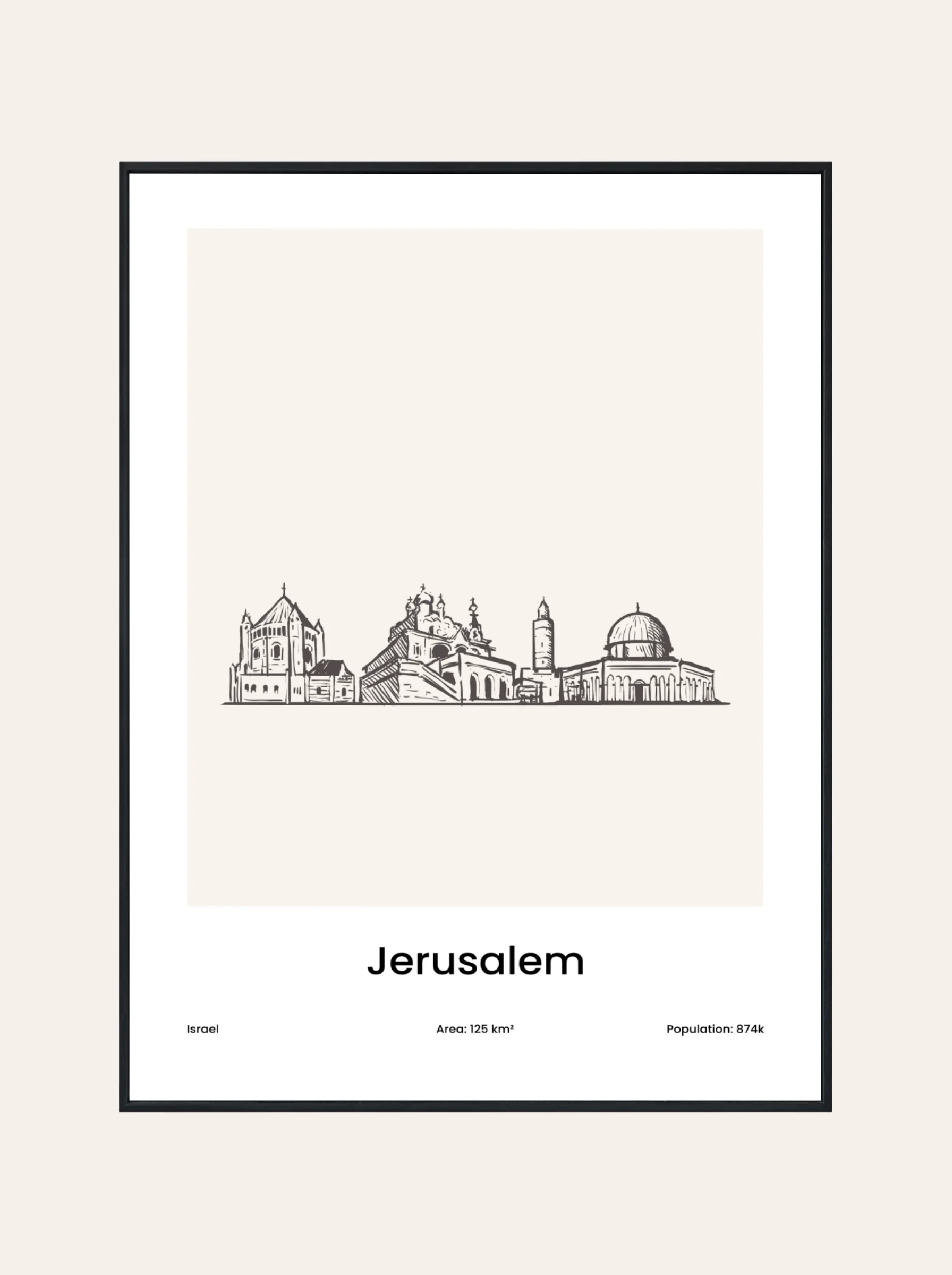 Plakat Rysunek Jerozolima