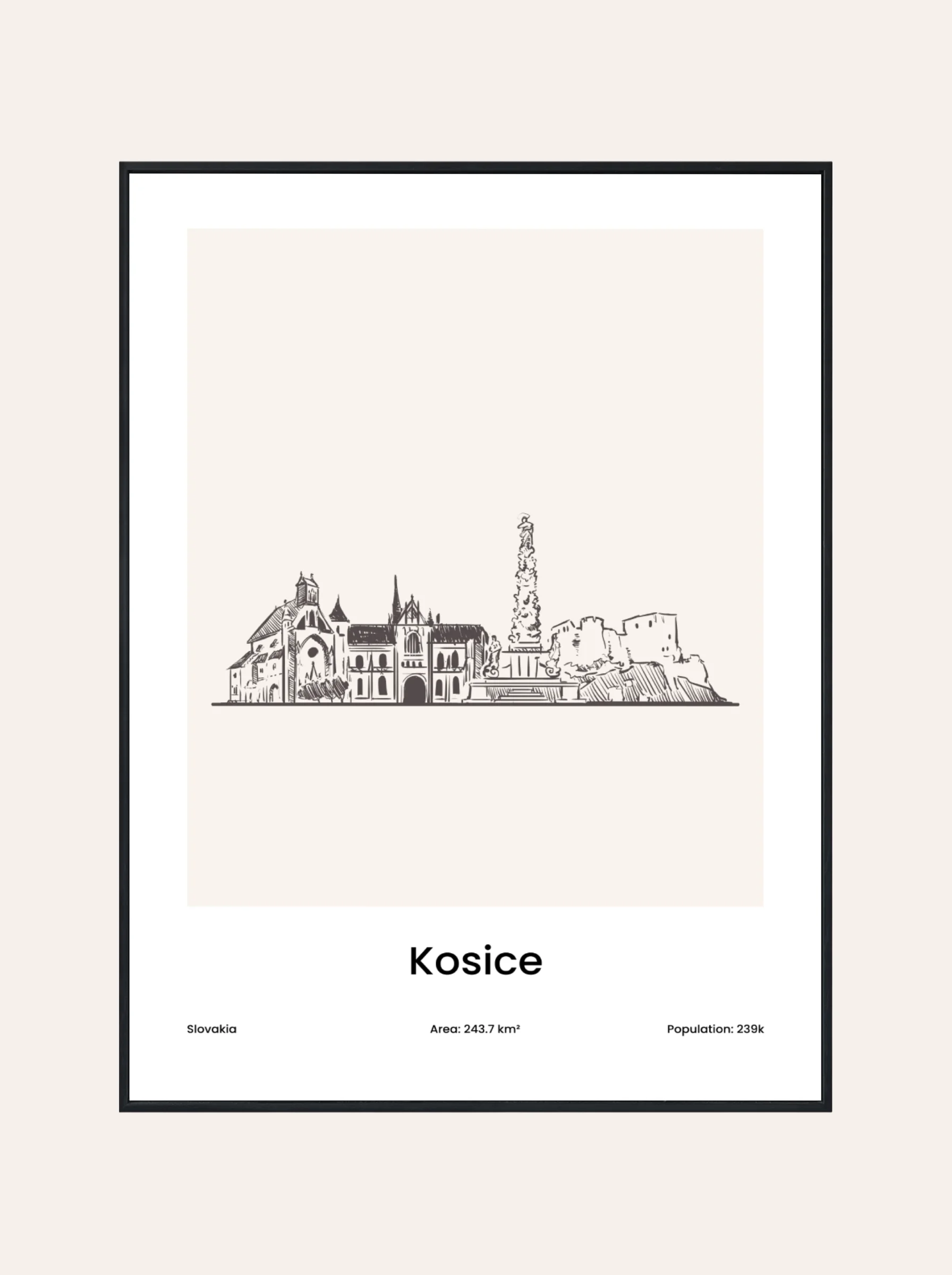 Plakat Rysunek Koszyce