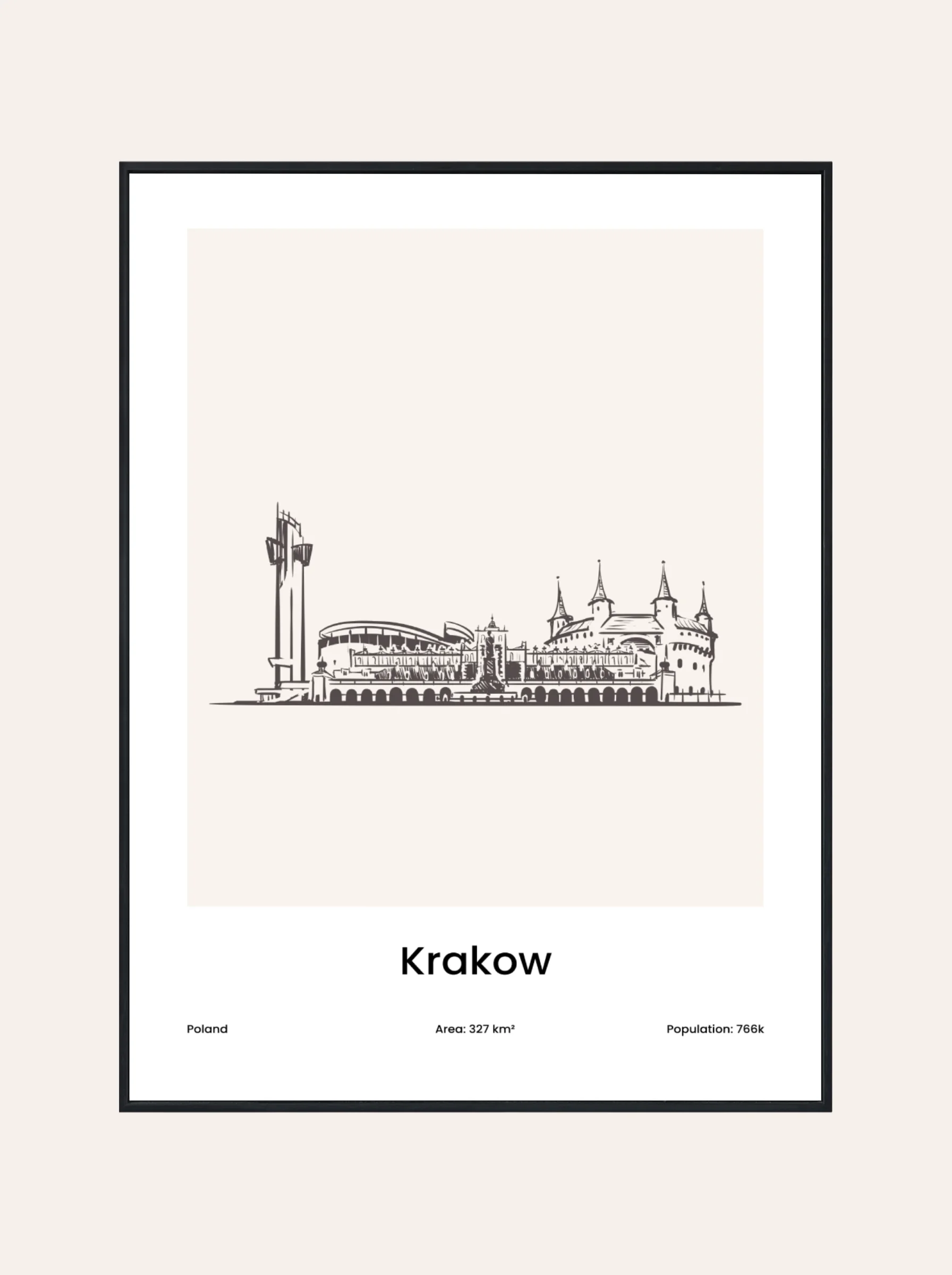 Plakat Rysunek Kraków