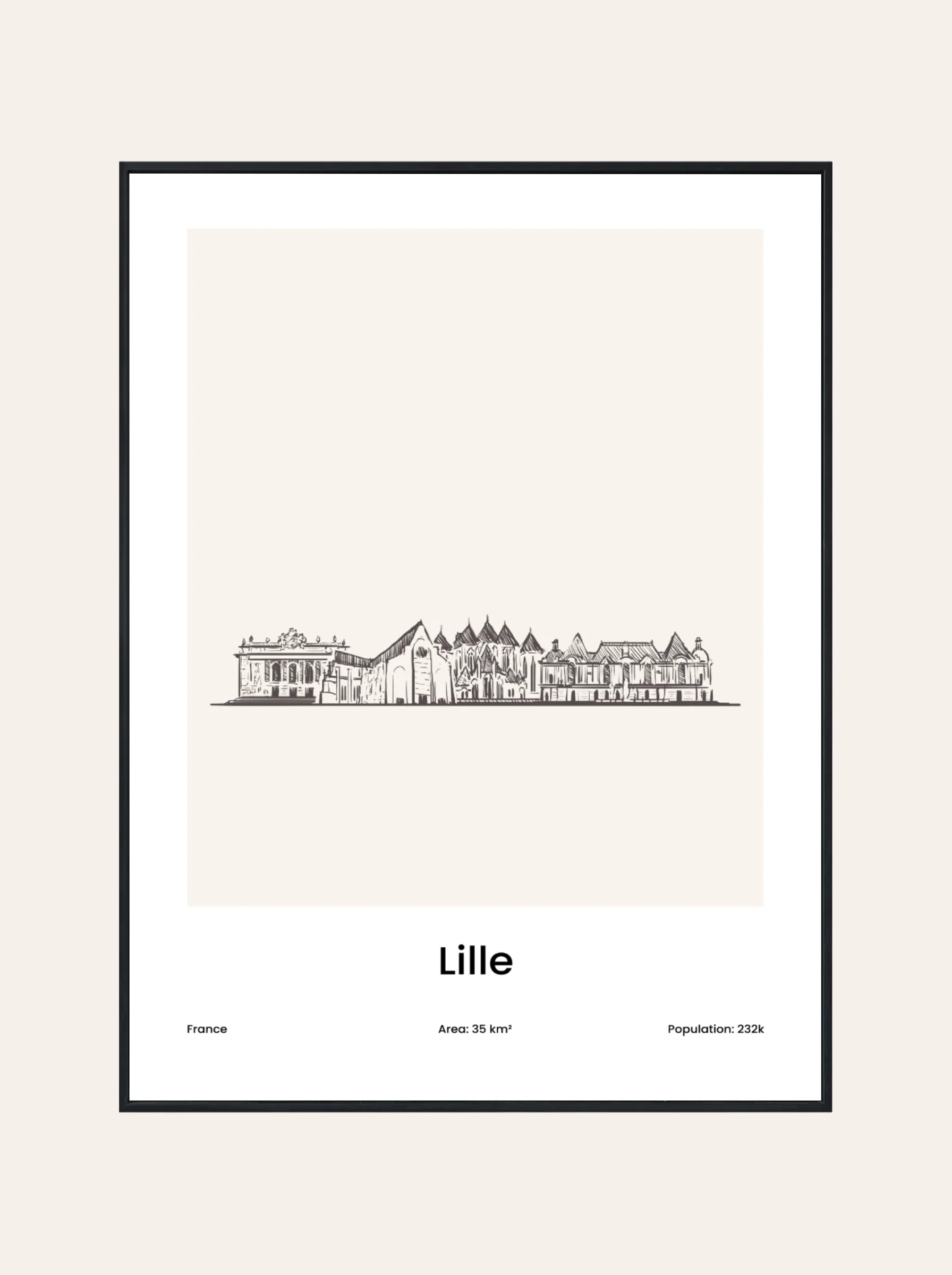 Plakat Rysunek Lille
