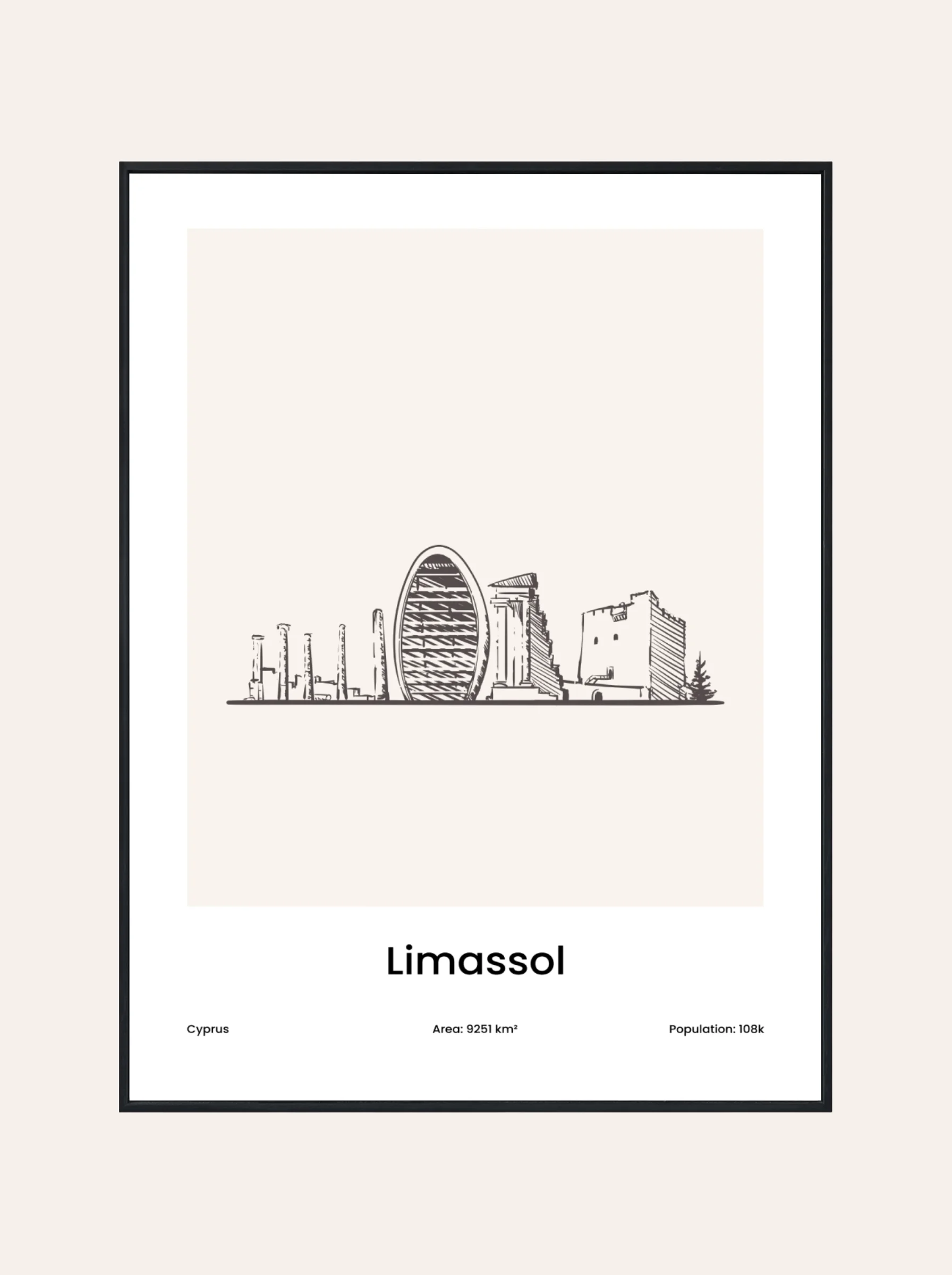 Plakat Rysunek Limassol