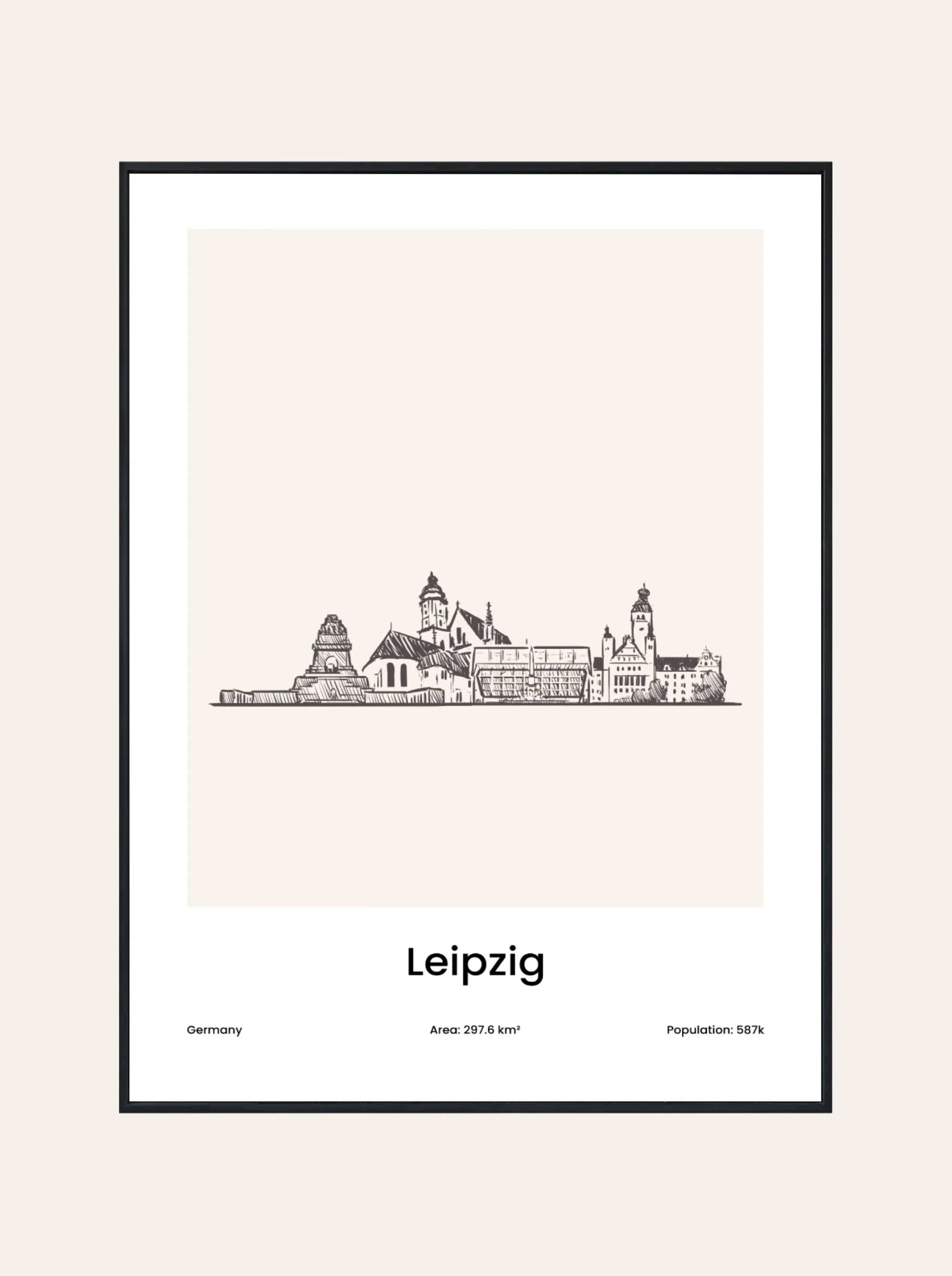 Plakat Rysunek Lipsk