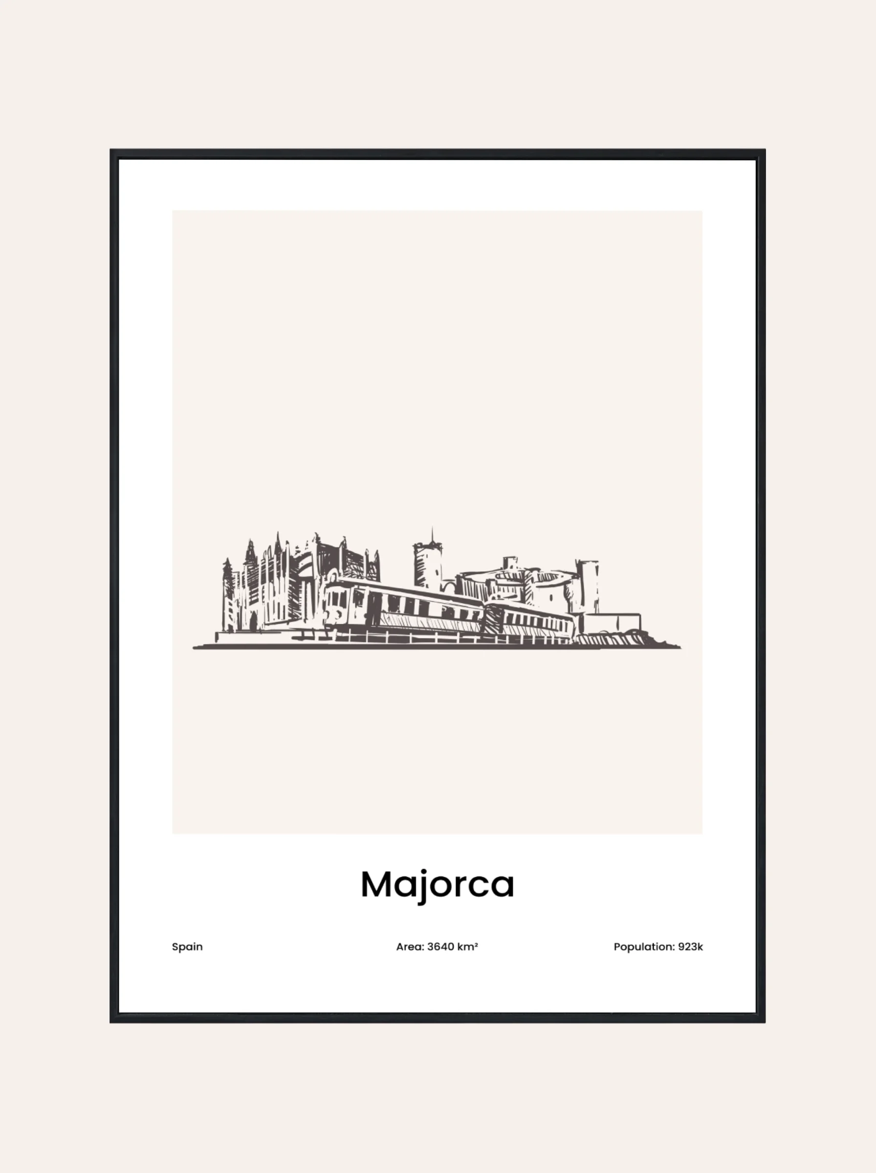 Plakat Rysunek Majorka