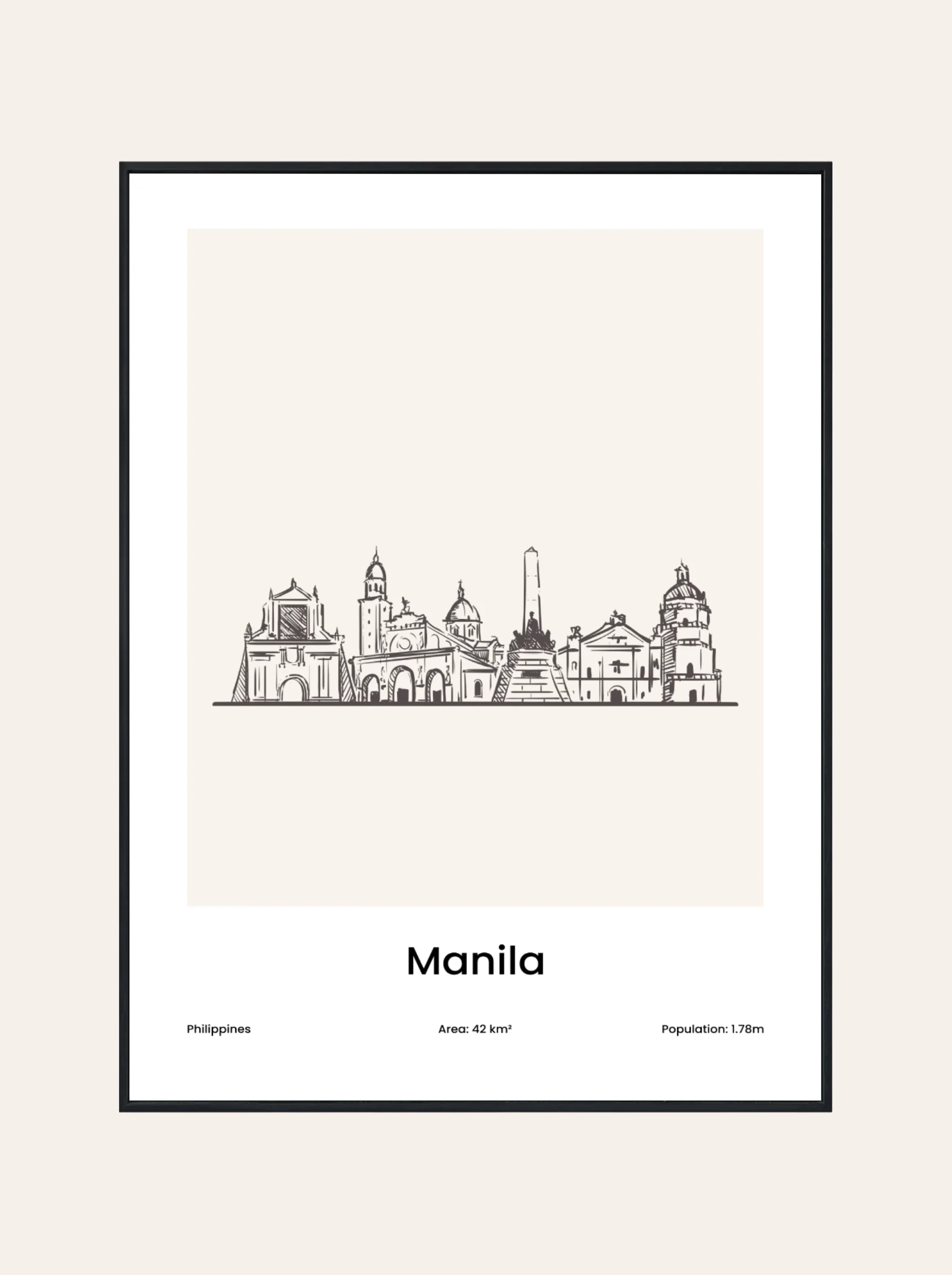 Plakat Rysunek Manila