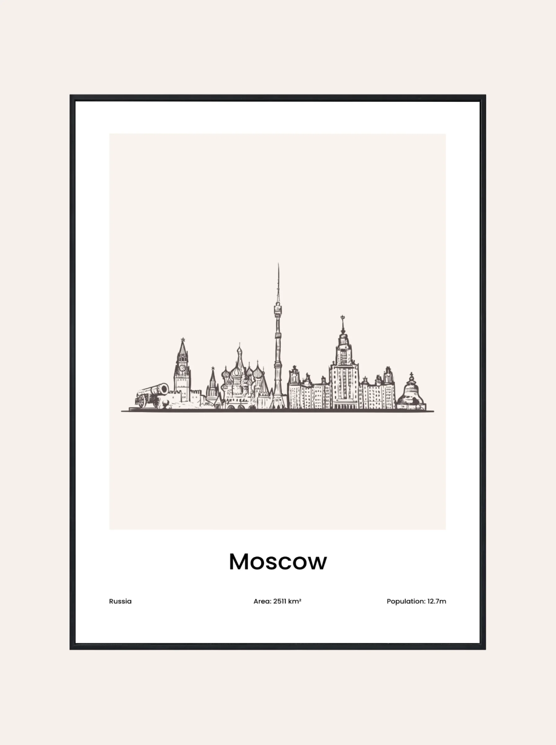 Plakat Rysunek Moskwa