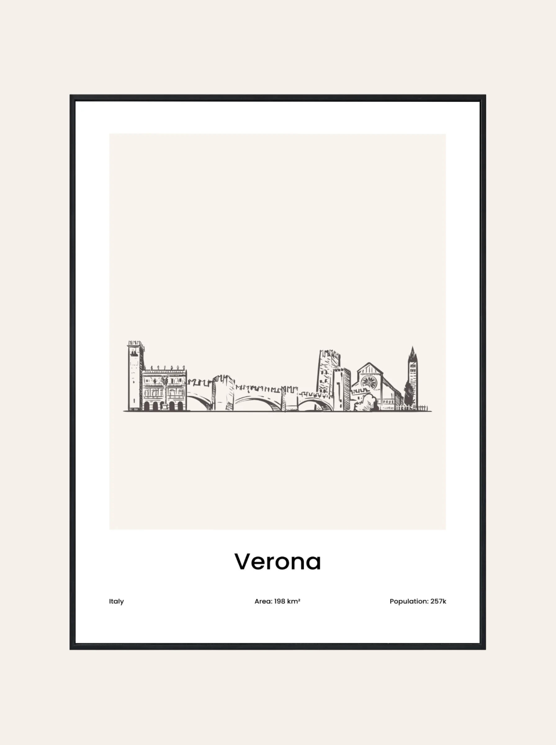 Plakat Rysunek Verona