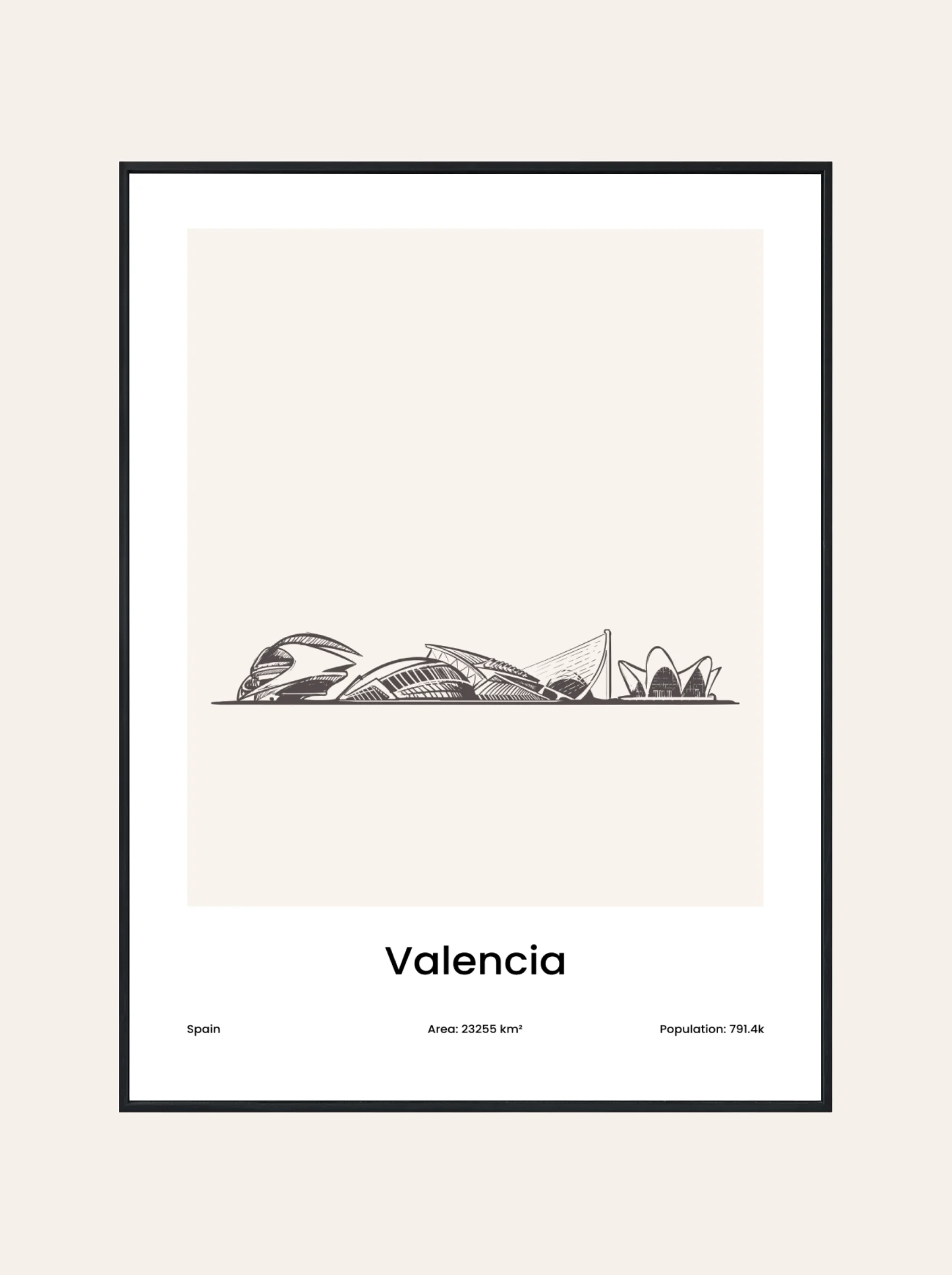 Plakat Rysunek Walencja