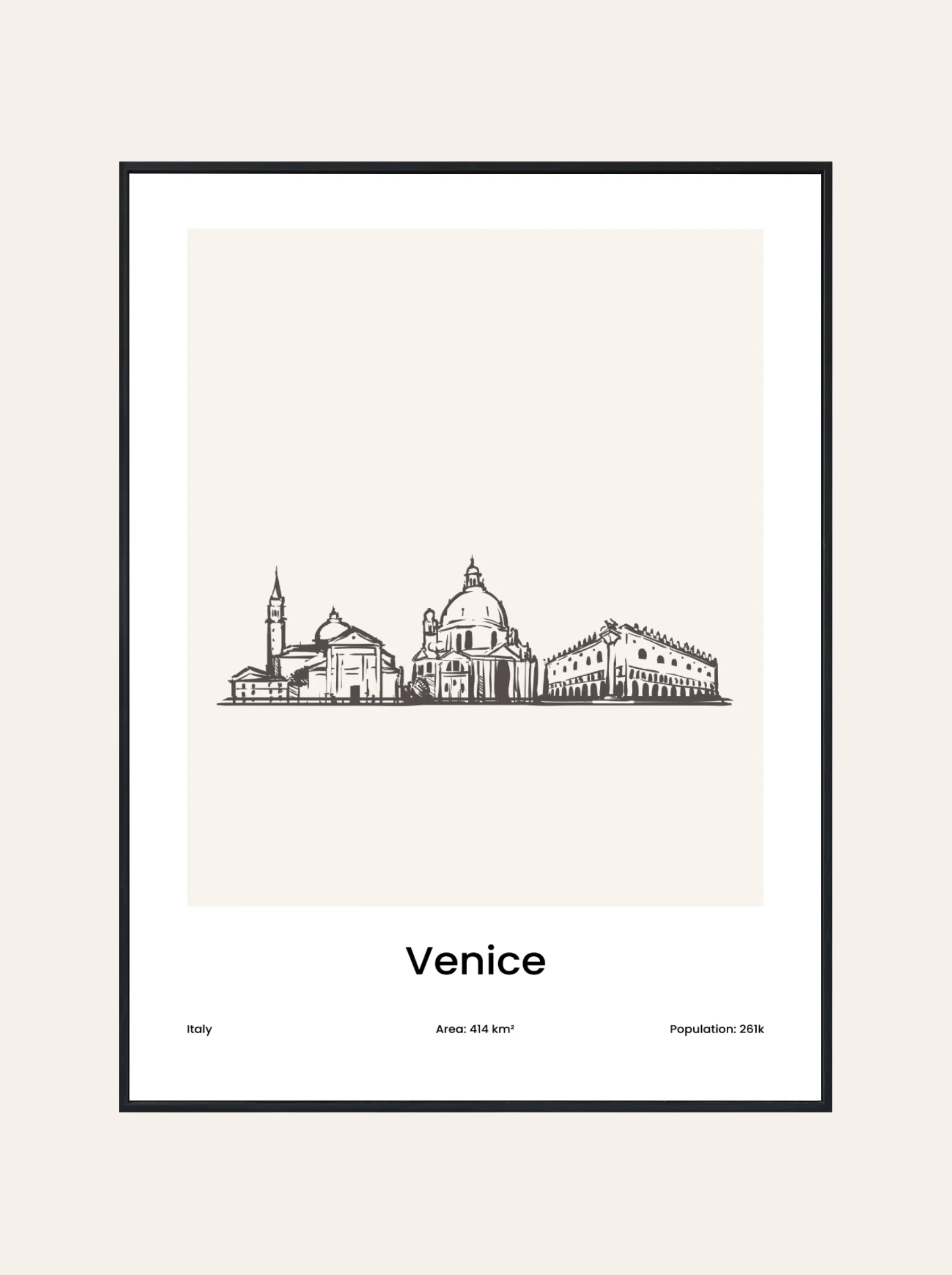 Plakat Rysunek Wenecja