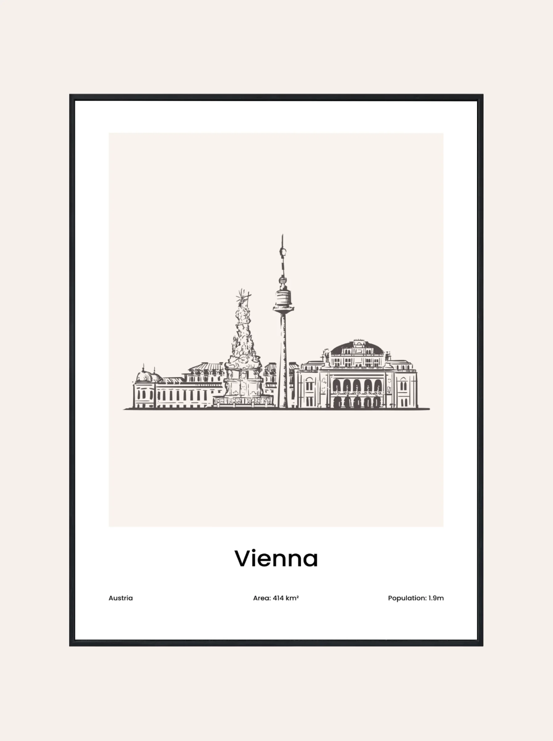Plakat Rysunek Wiedeń