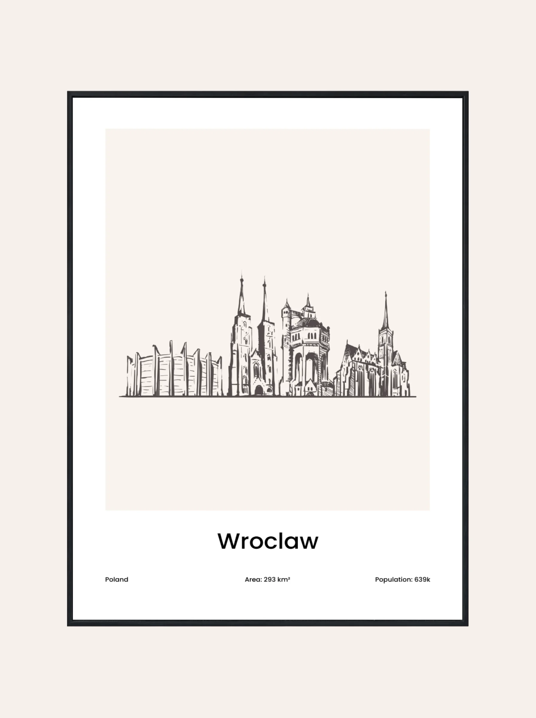 Plakat Rysunek Wrocław